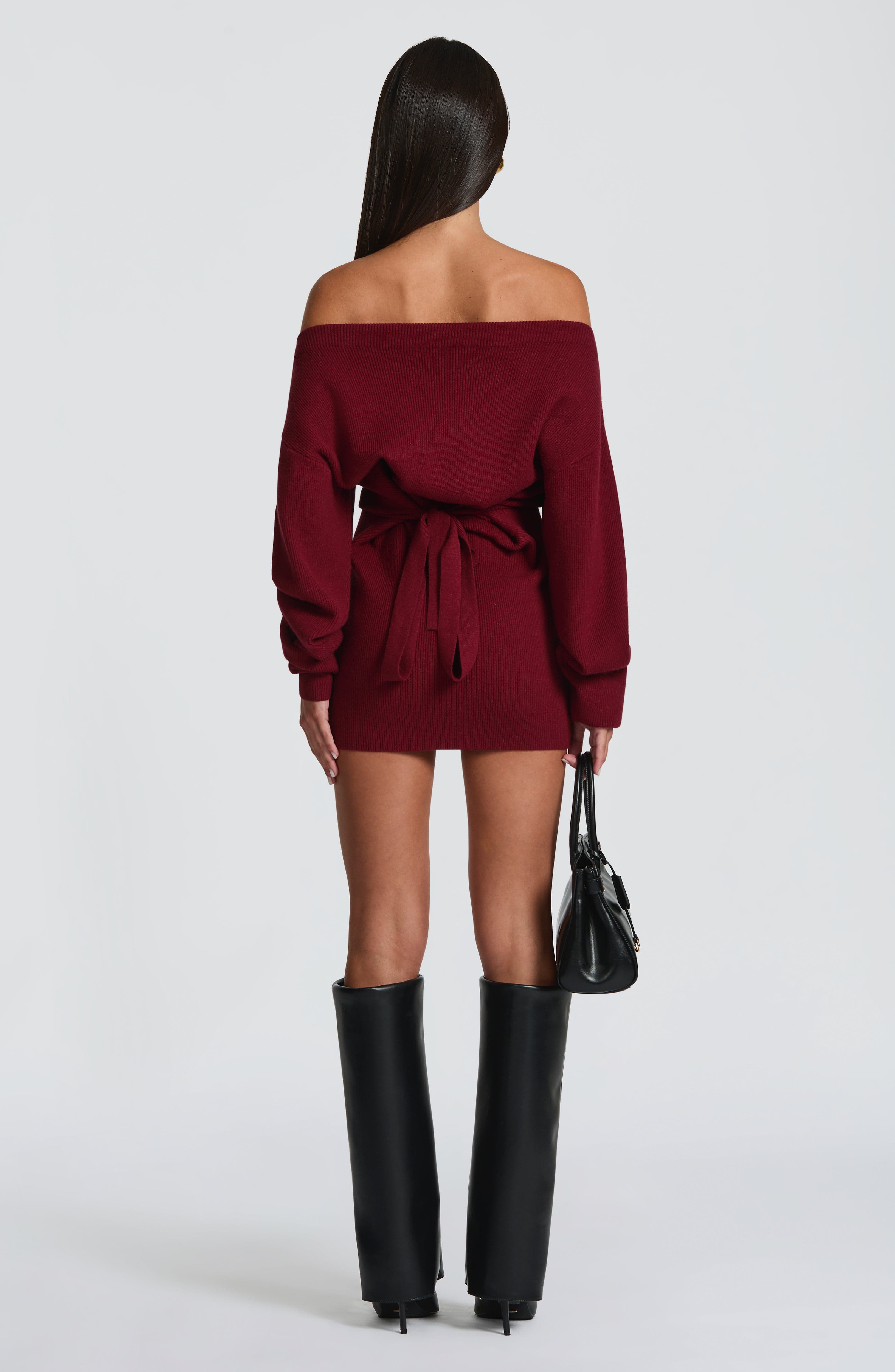 minilena Sawyer Mini Dress Burgundy