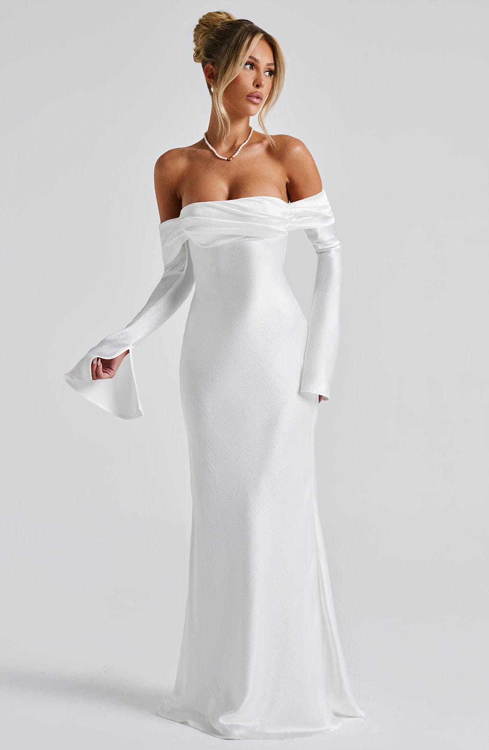 minilena Selene Maxi Dress Ivory