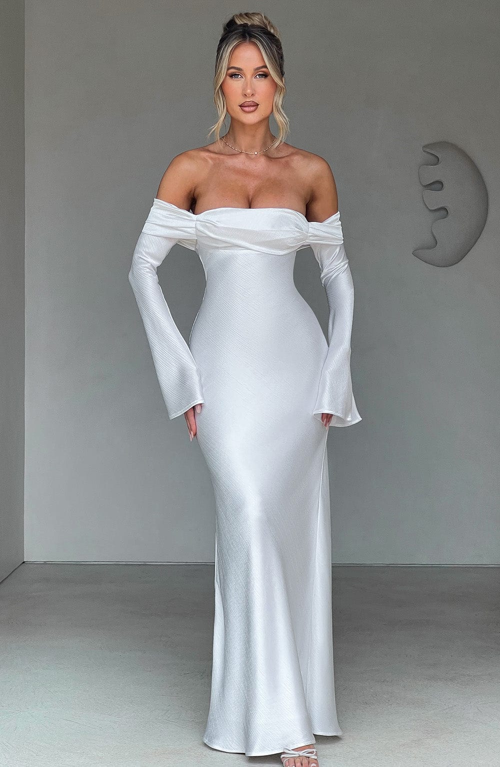 minilena Selene Maxi Dress Ivory
