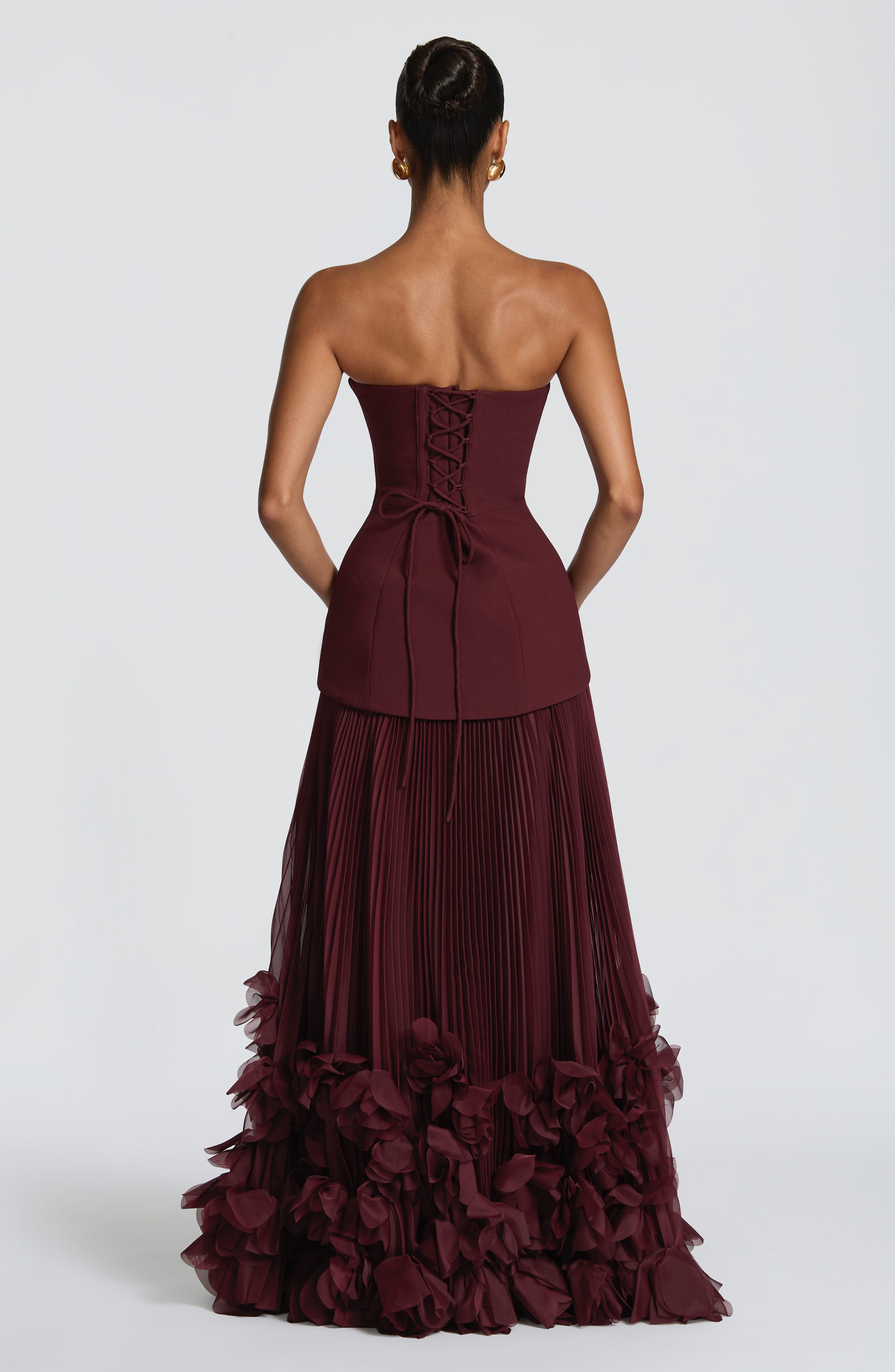 minilena Seraphina Gown Cherry Lacquer