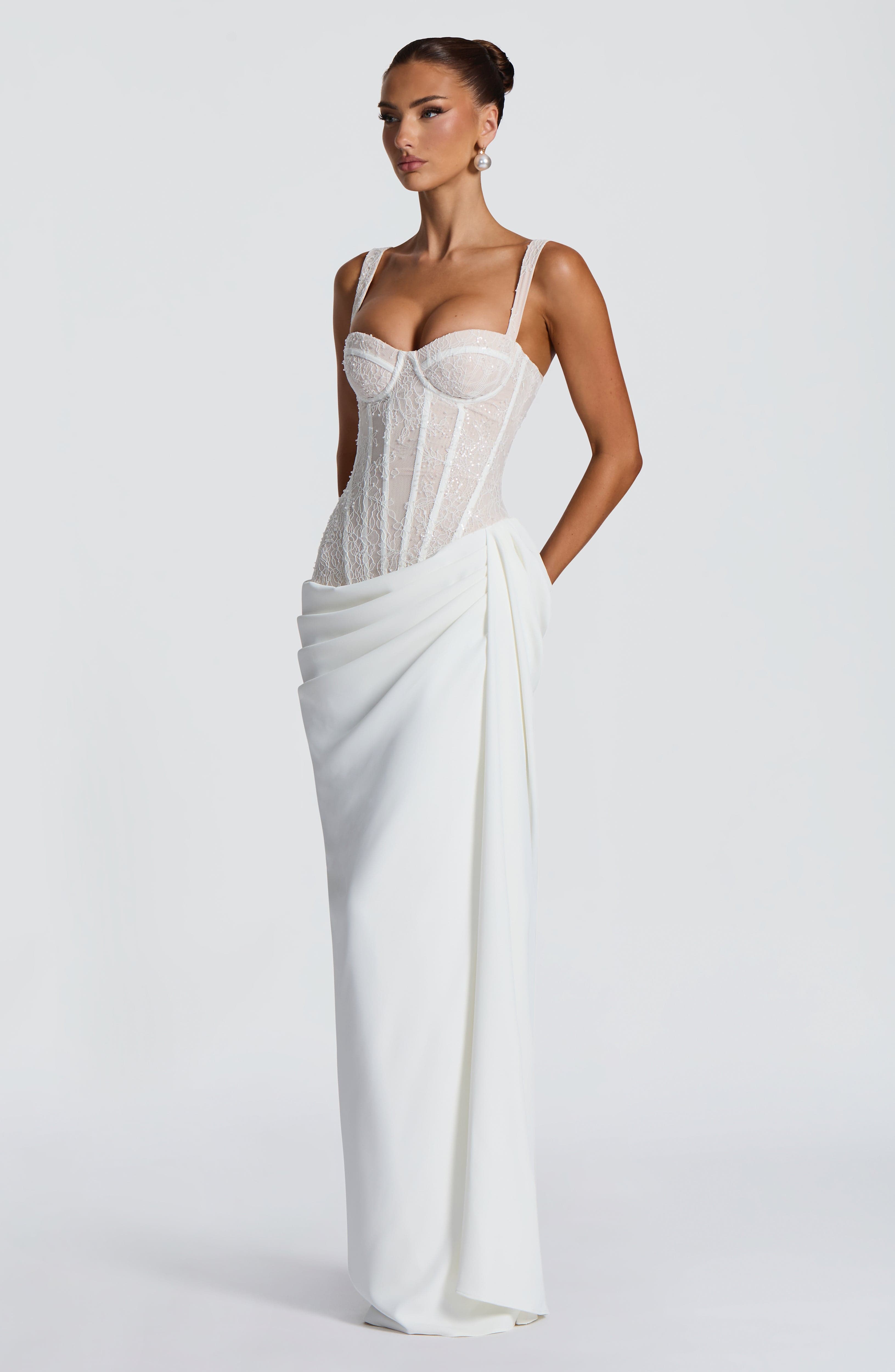 minilena Seren Maxi Dress Ivory