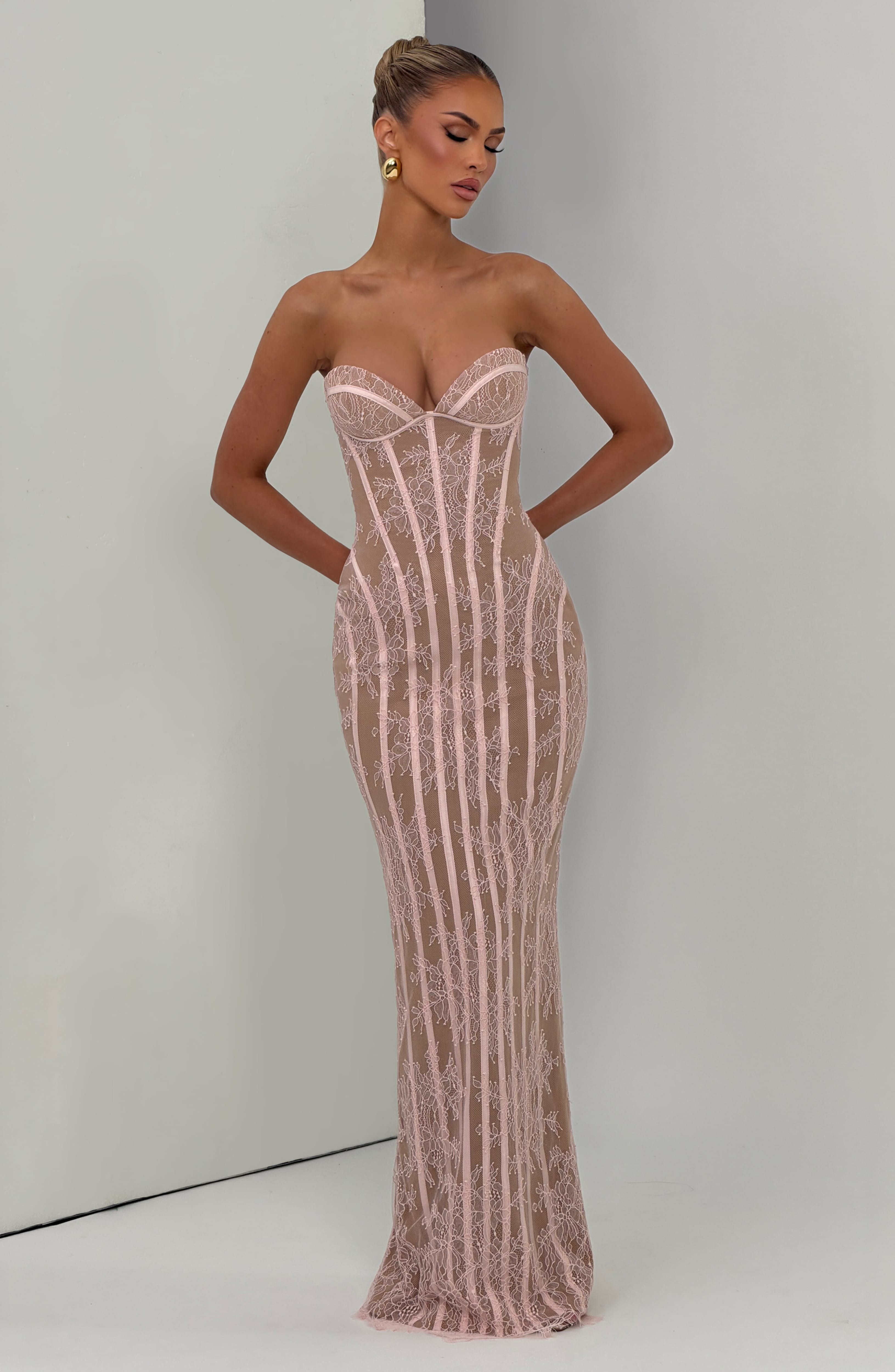 minilena Sian Maxi Dress Blush