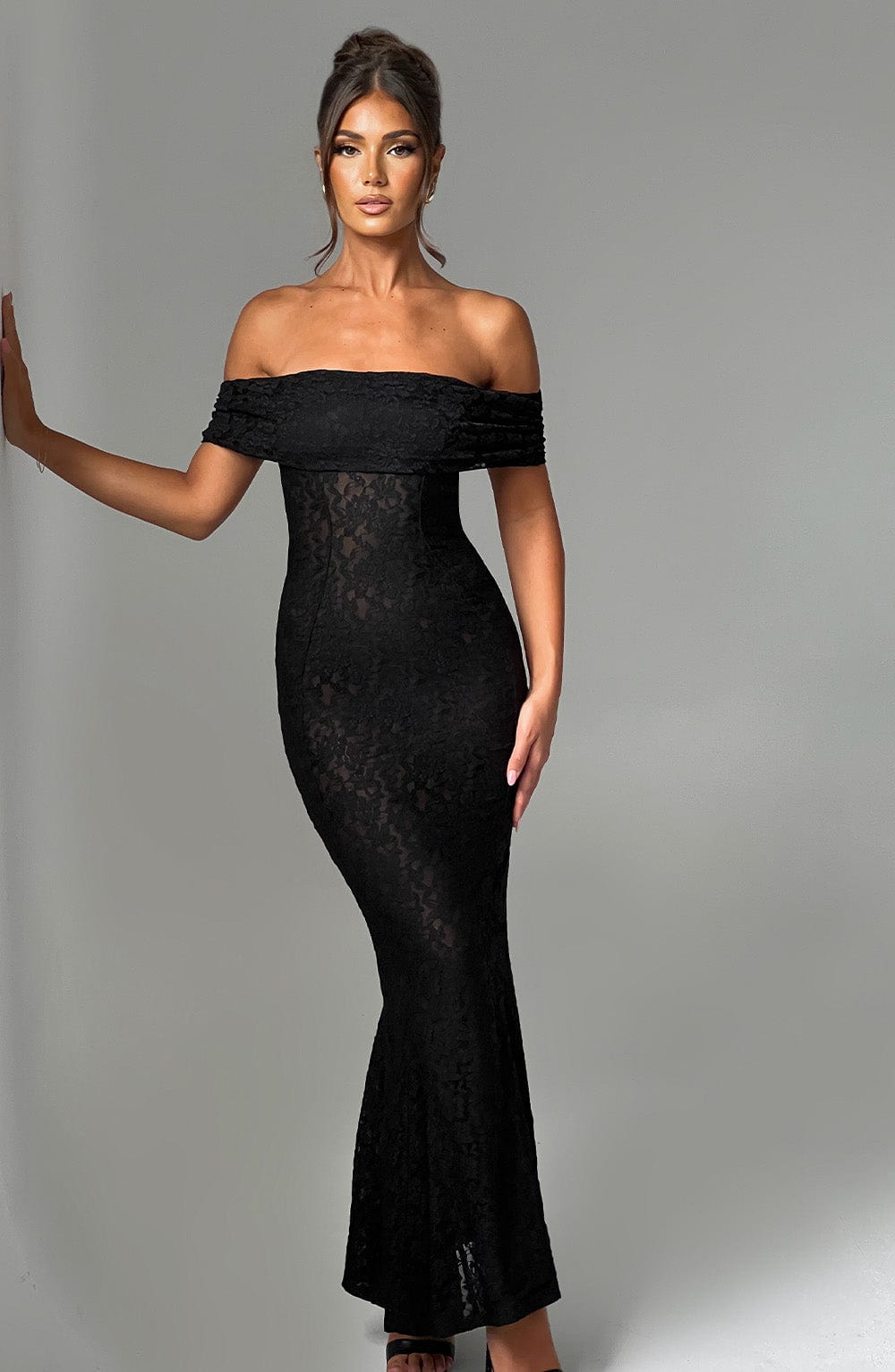 minilena Stephanie Maxi Dress Black