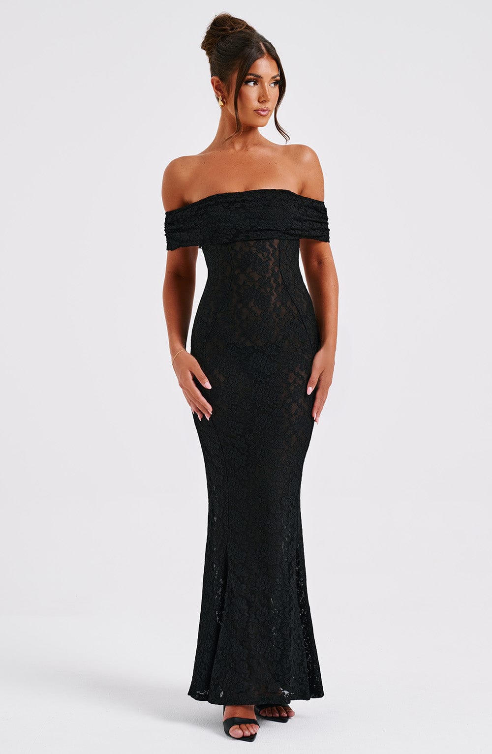 minilena Stephanie Maxi Dress Black