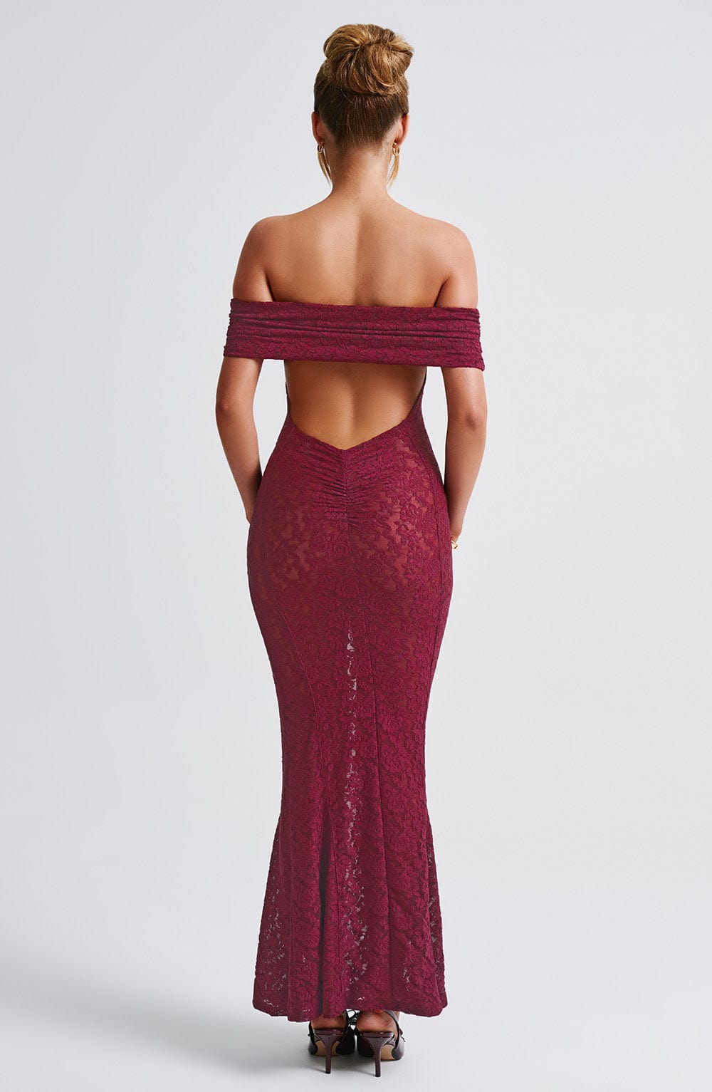 minilena Stephanie Maxi Dress Burgundy
