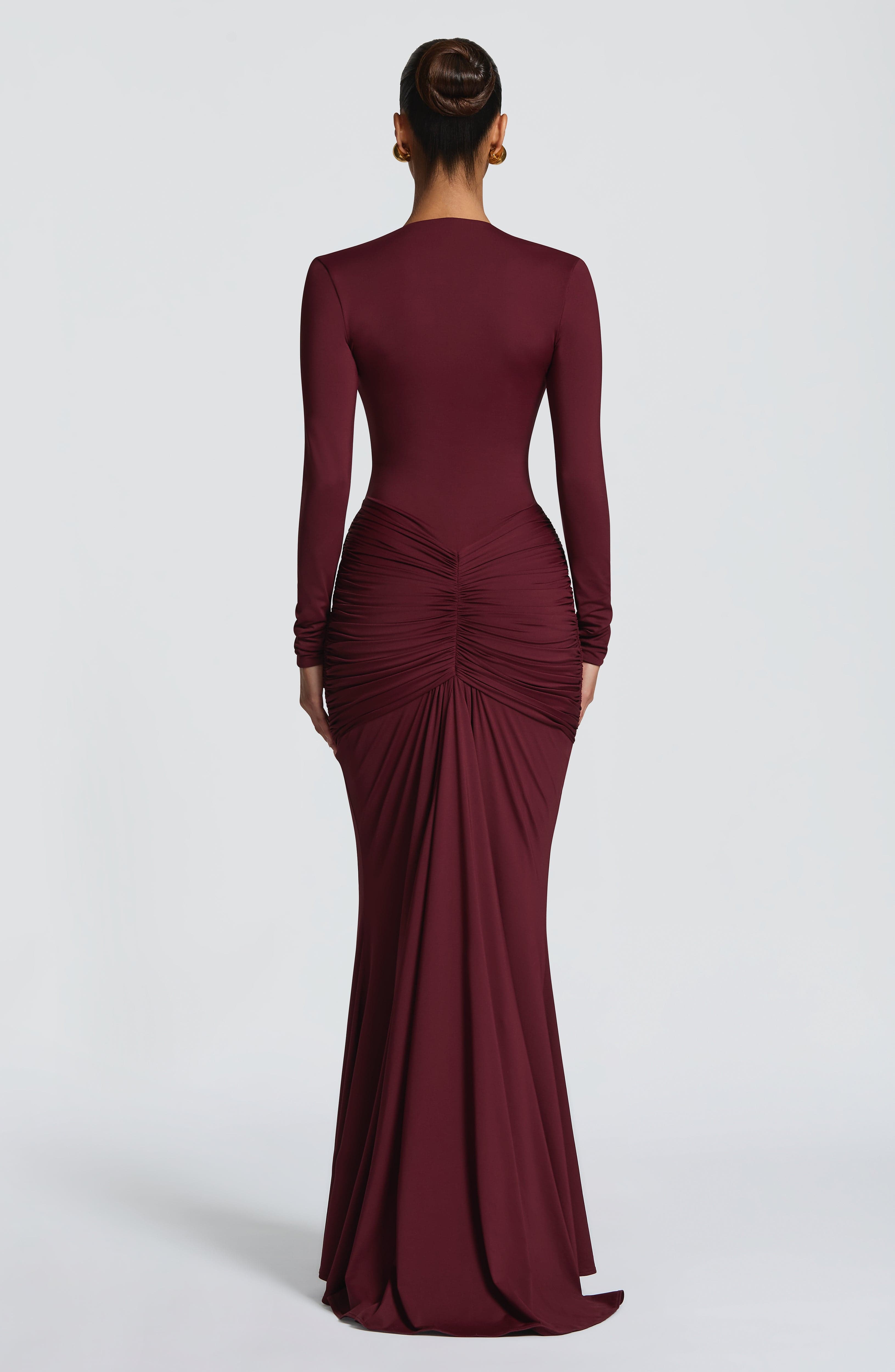 minilena Tara Maxi Dress Cherry Lacquer