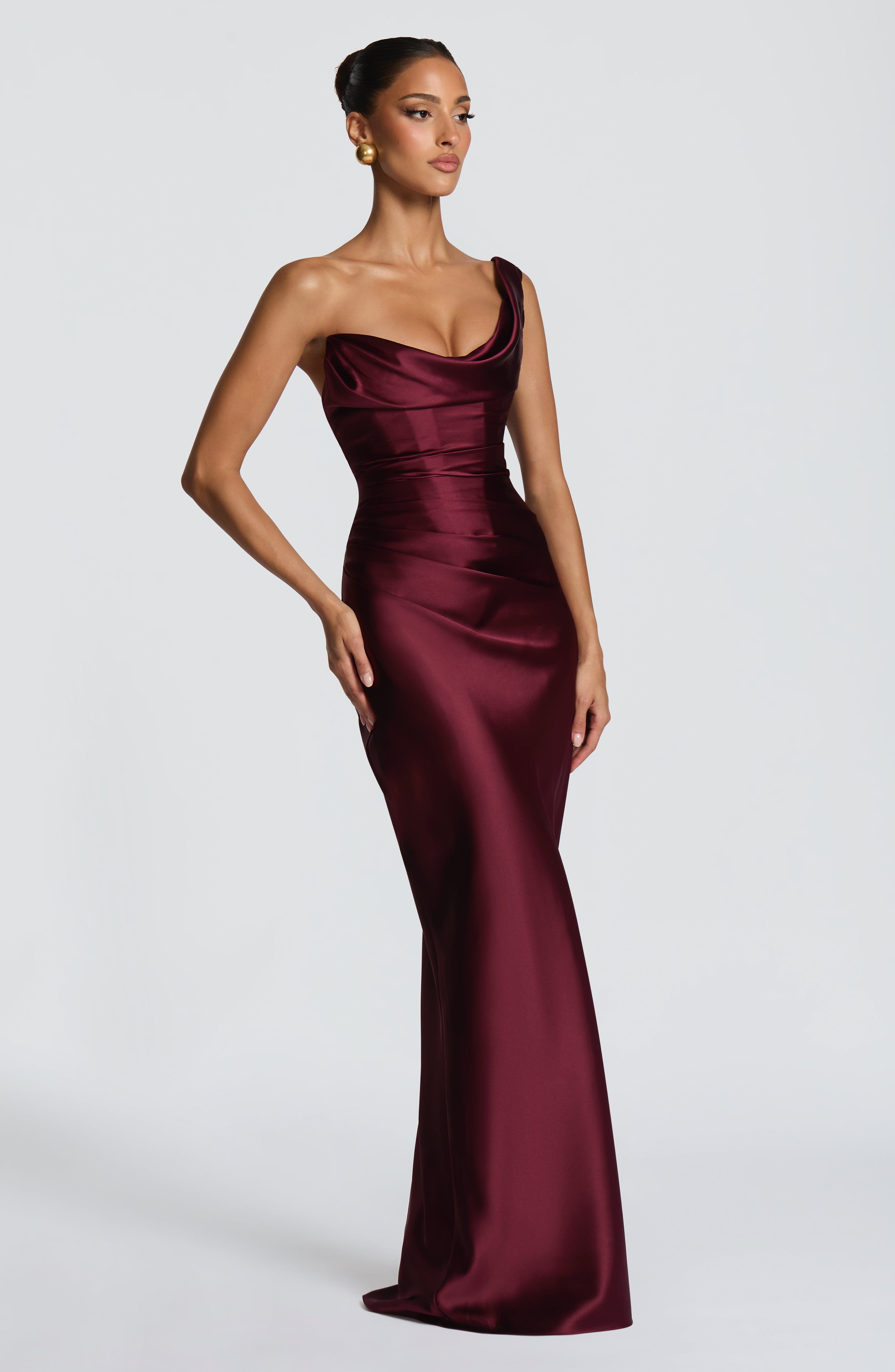 minilena Thalassa Maxi Dress Cherry Lacquer
