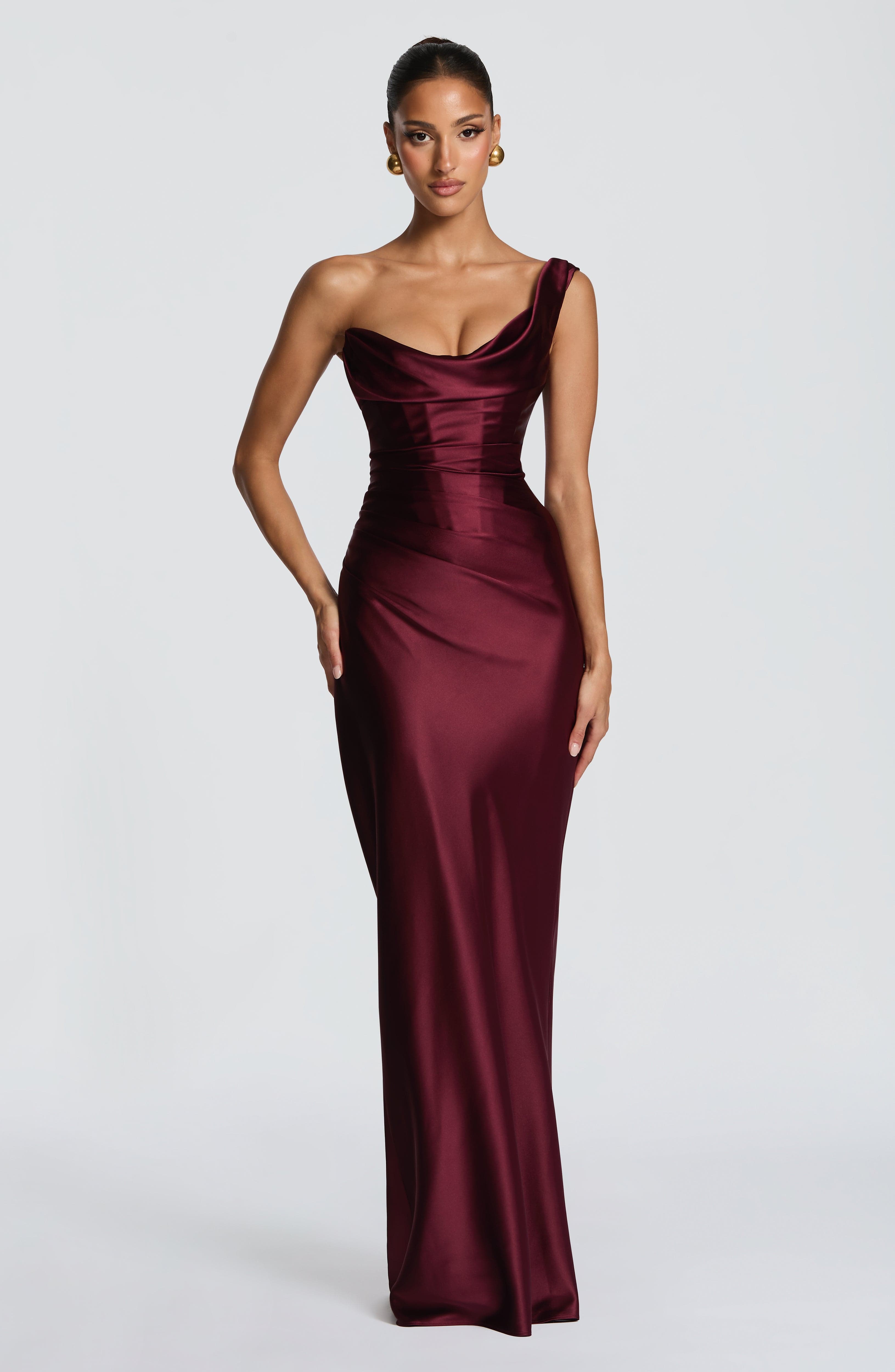 minilena Thalassa Maxi Dress Cherry Lacquer