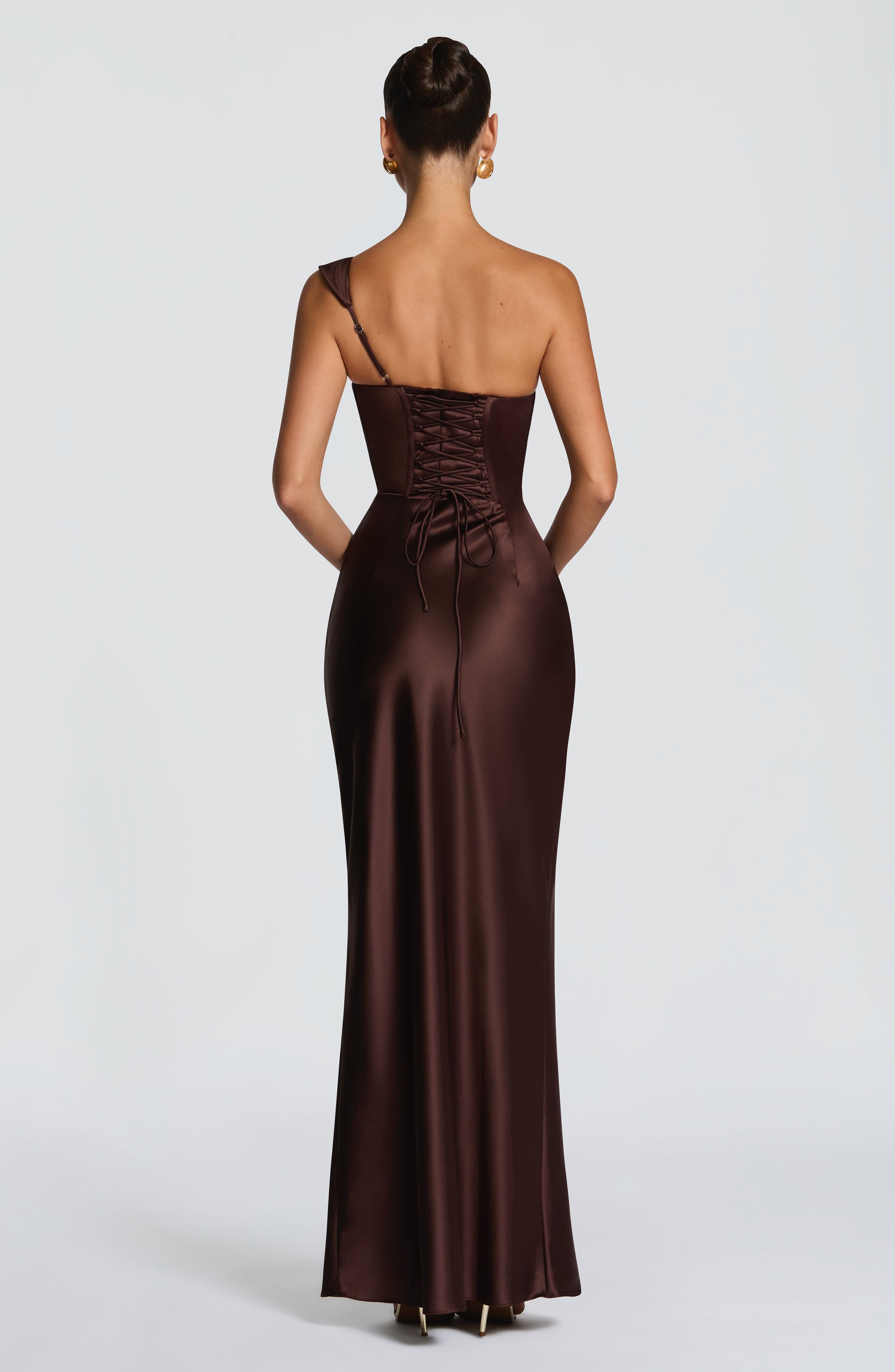 minilena Thalassa Maxi Dress Plum Brown