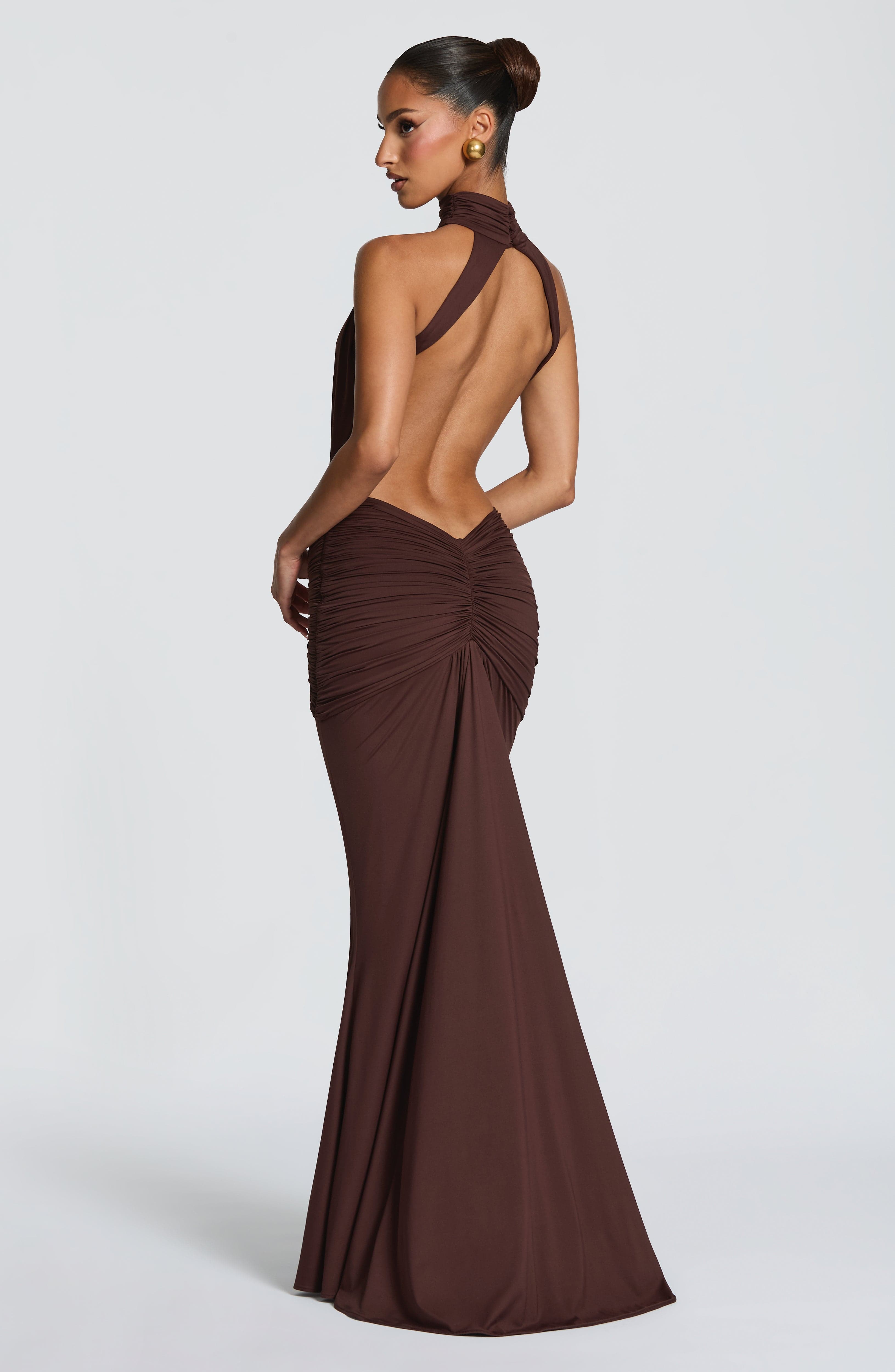 minilena Thekla Maxi Dress Plum Brown