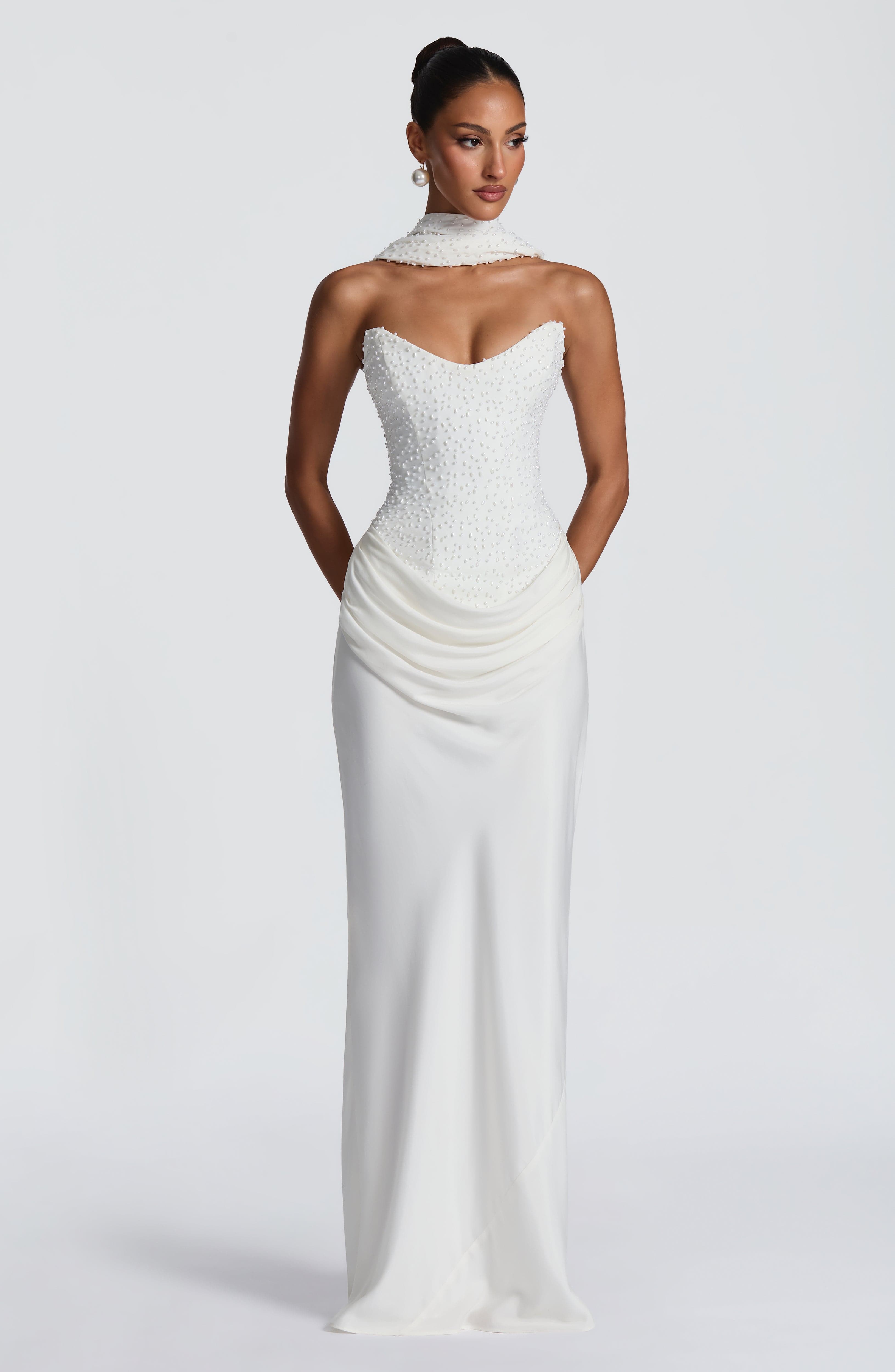 minilena Tindra Maxi Dress Ivory