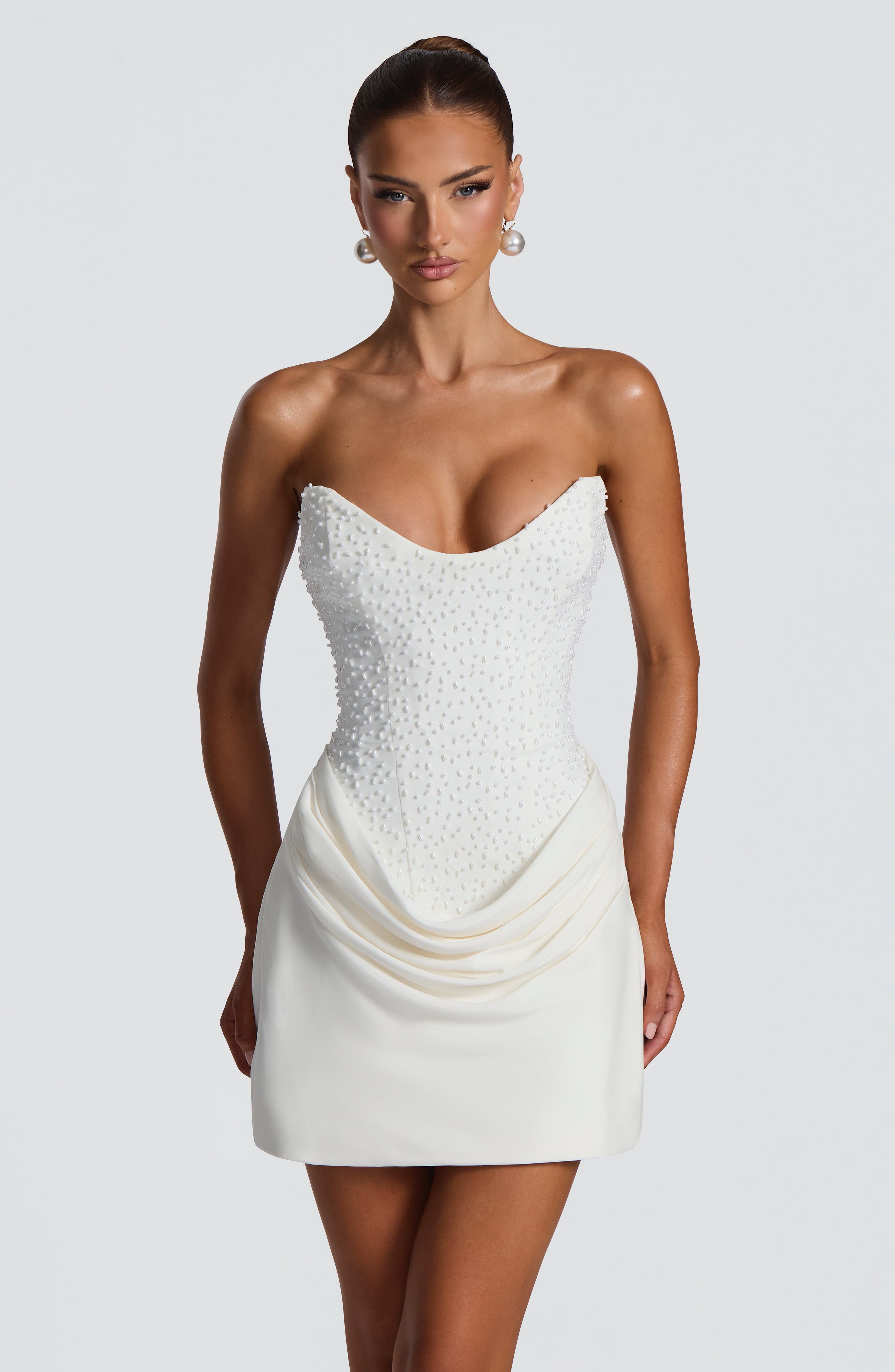 minilena Tindra Mini Dress Ivory