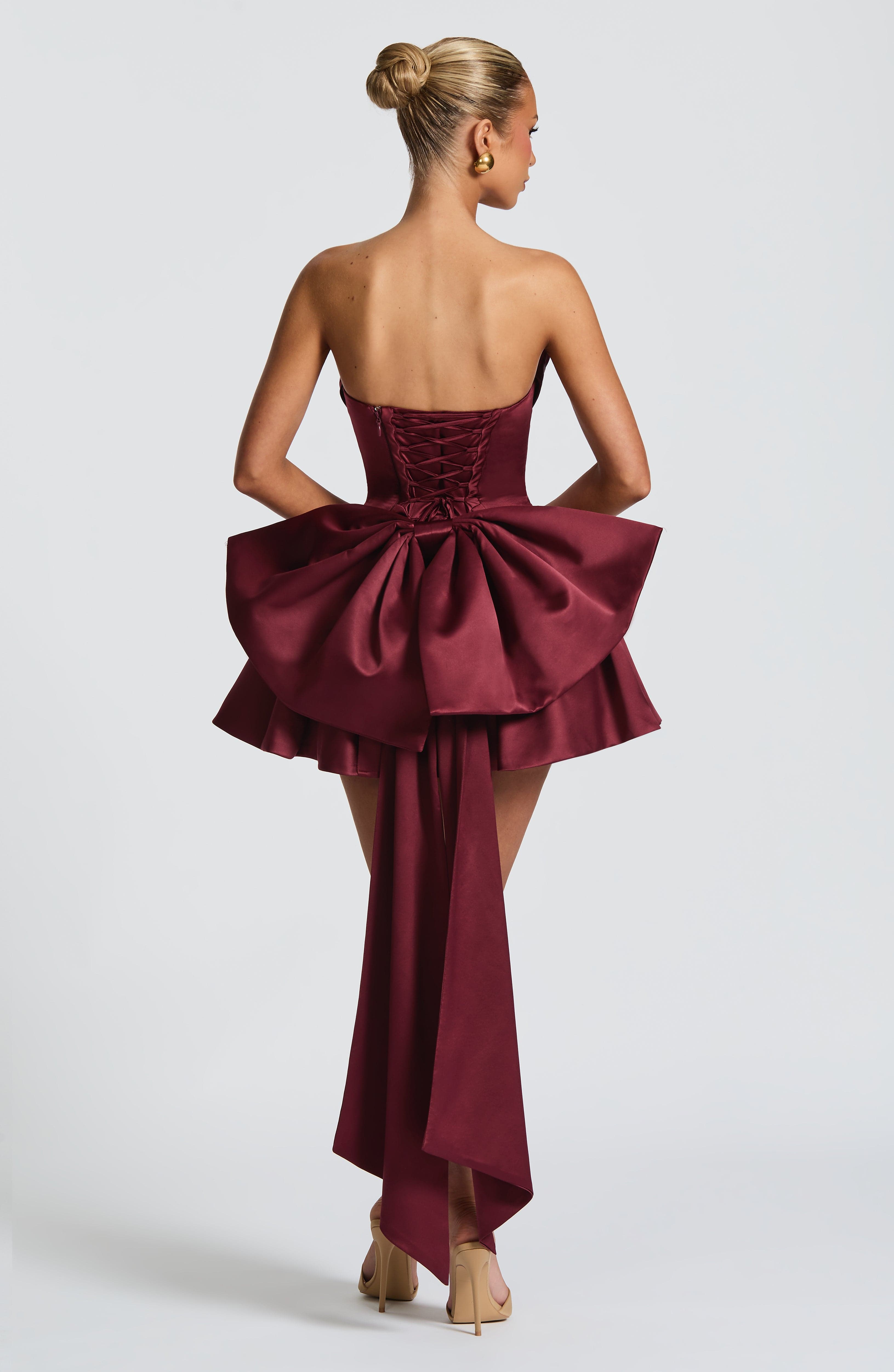 minilena Trinity Mini Dress Cherry Lacquer