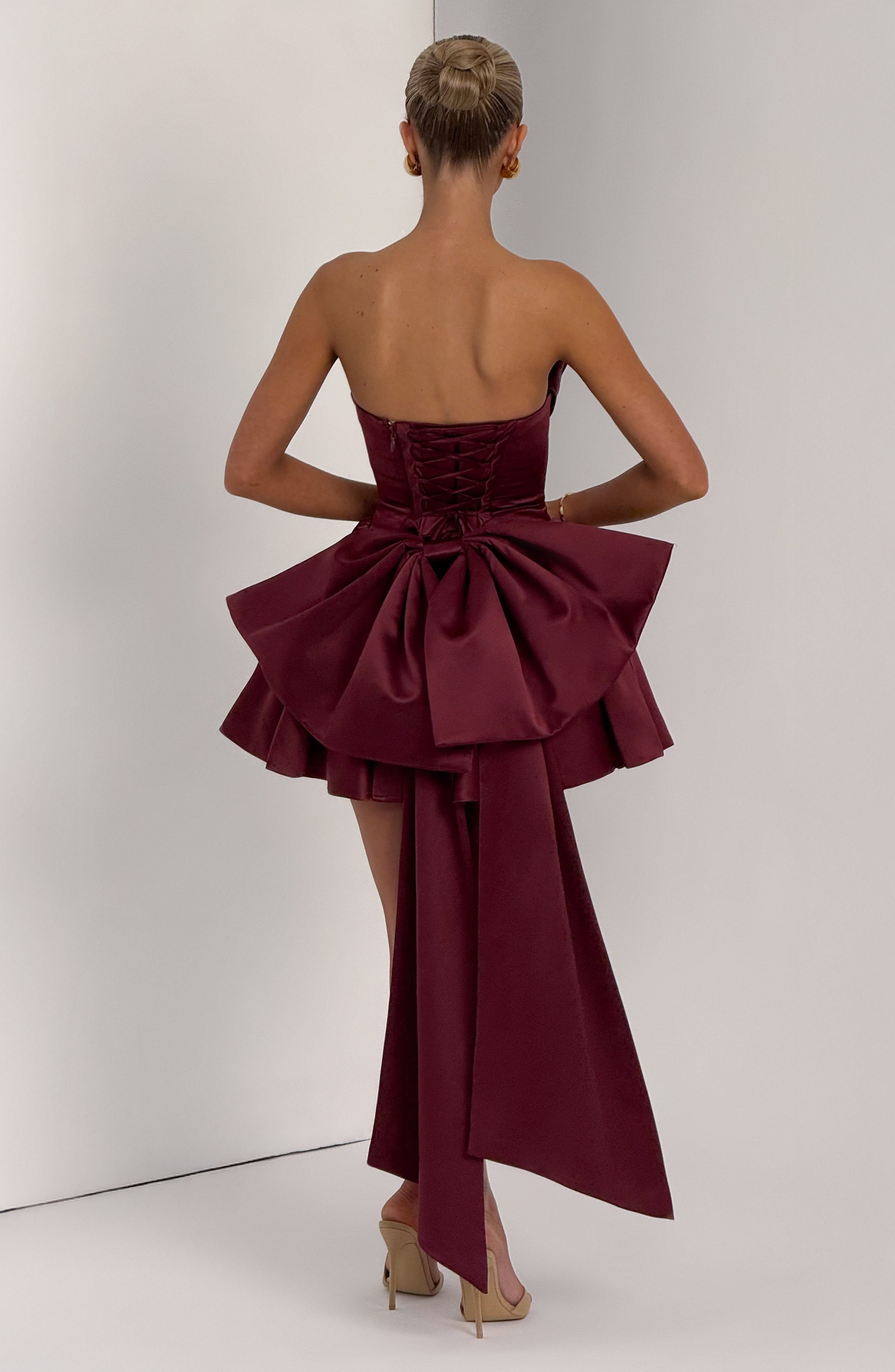 minilena Trinity Mini Dress Cherry Lacquer