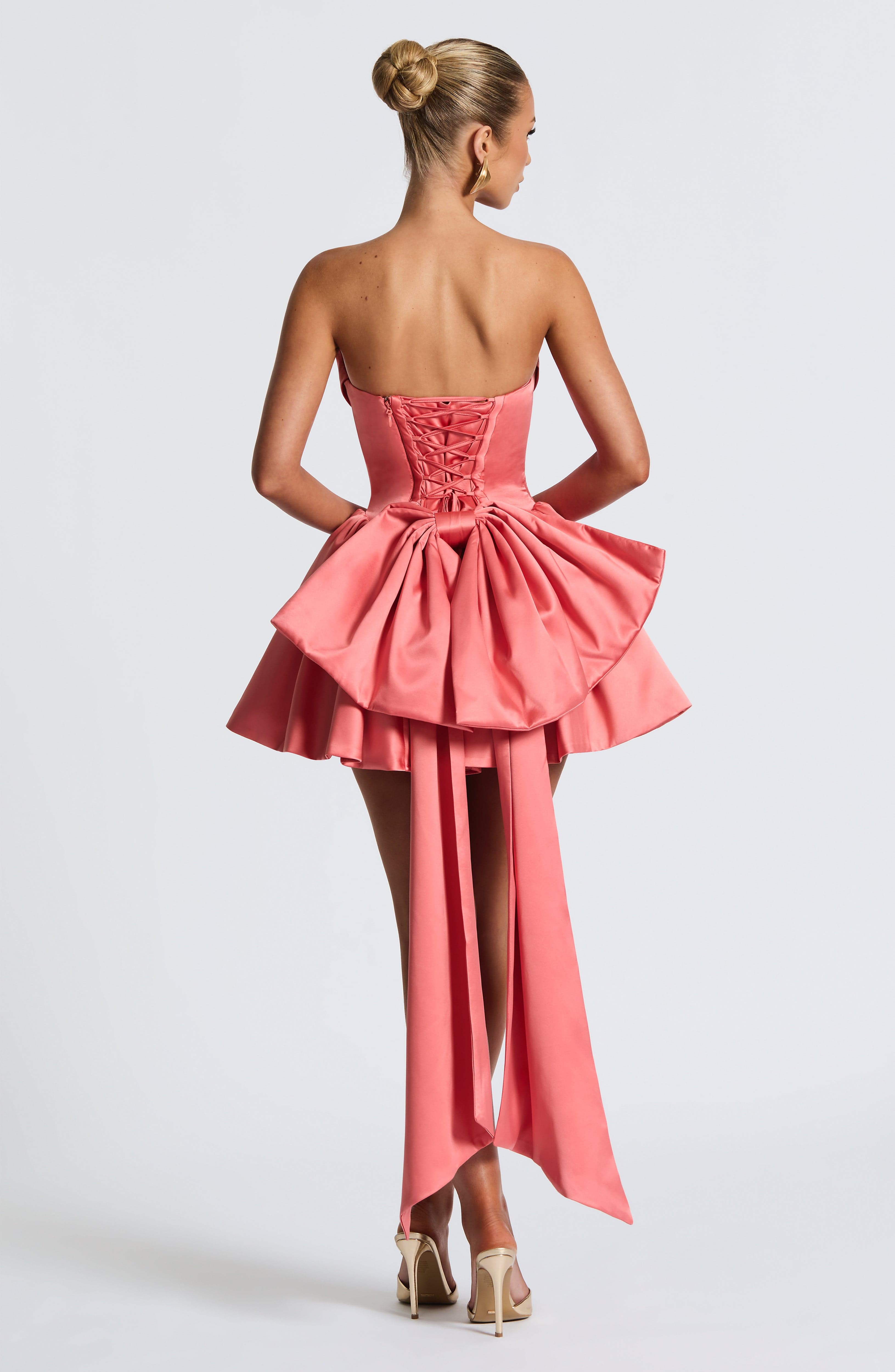 minilena Trinity Mini Dress Coral Pink