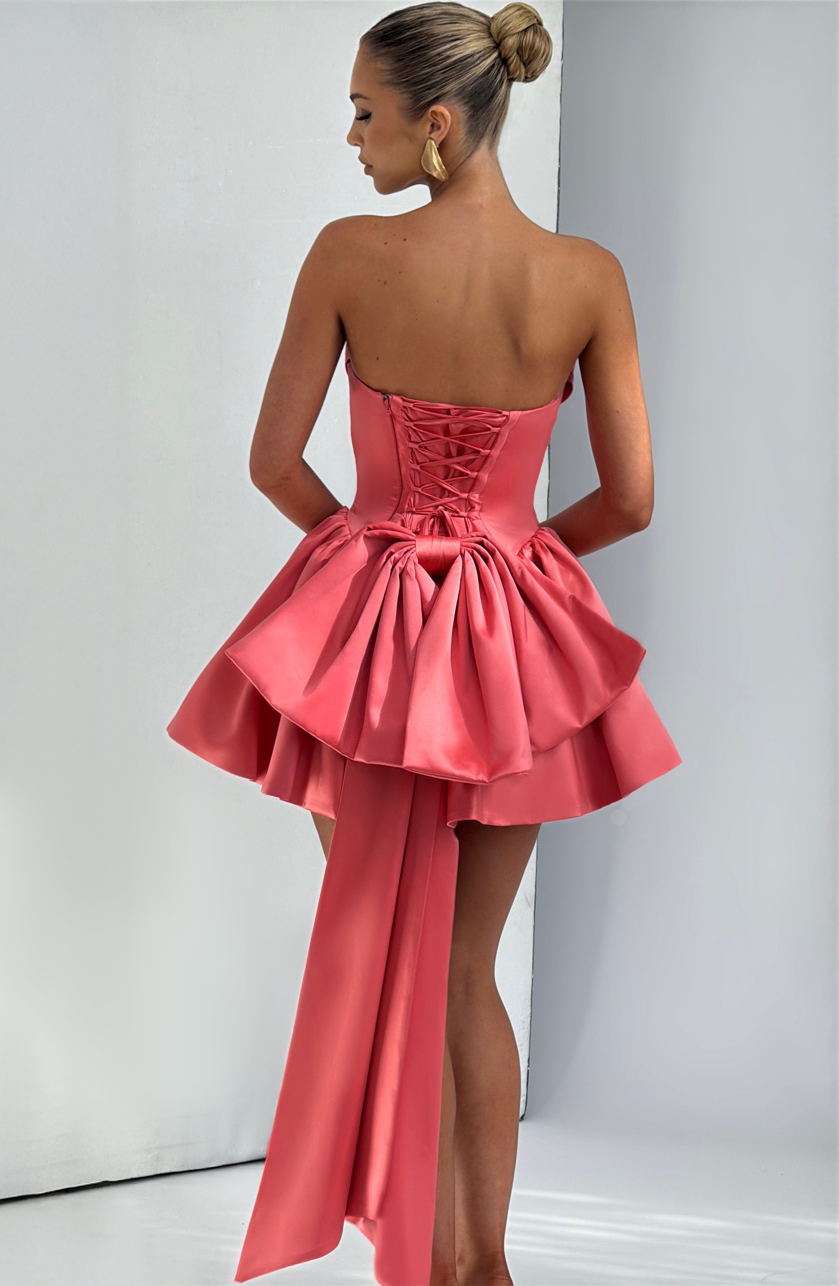 minilena Trinity Mini Dress Coral Pink