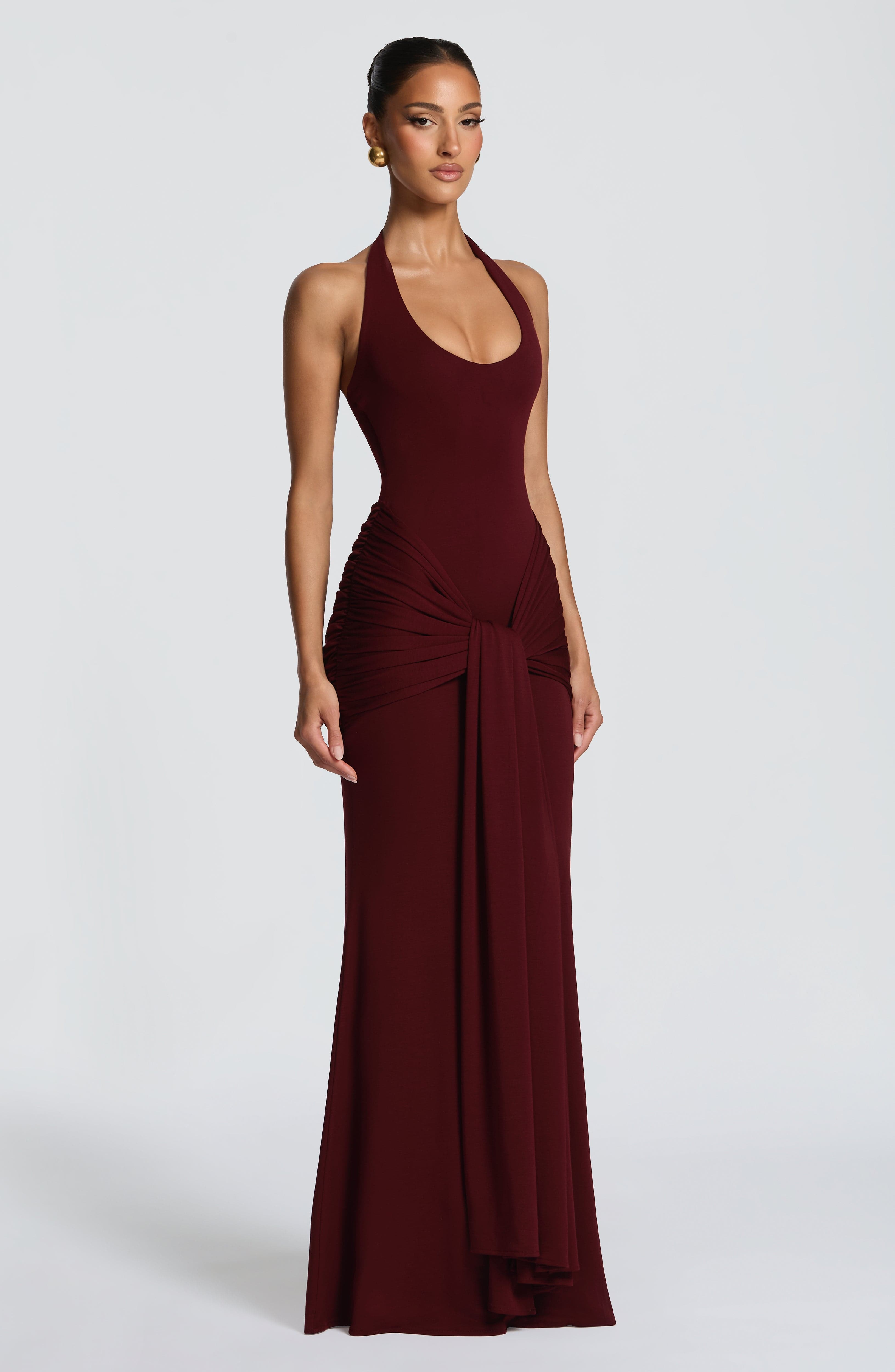 minilena Veneda Maxi Dress Cherry Lacquer