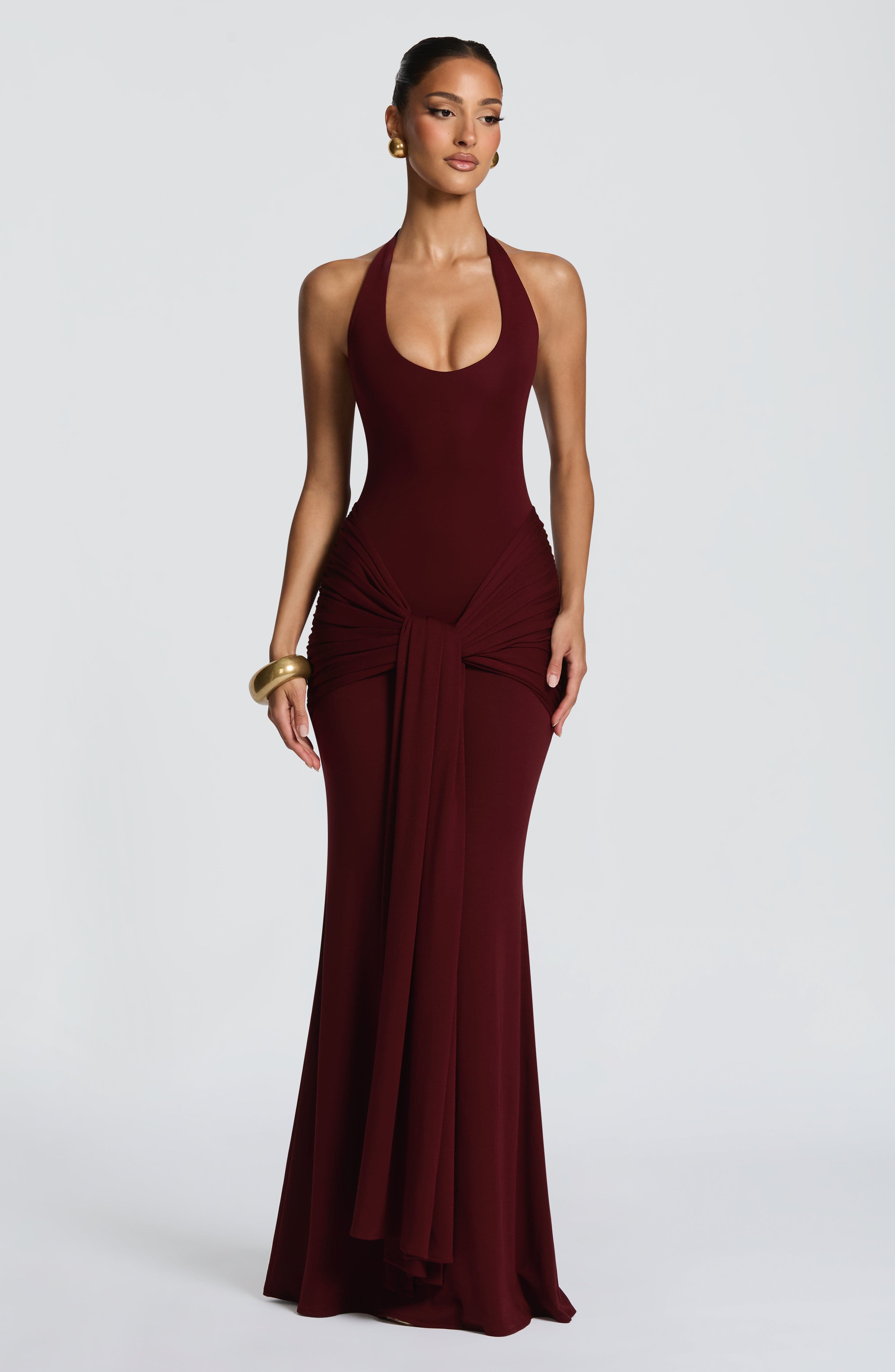 minilena Veneda Maxi Dress Cherry Lacquer