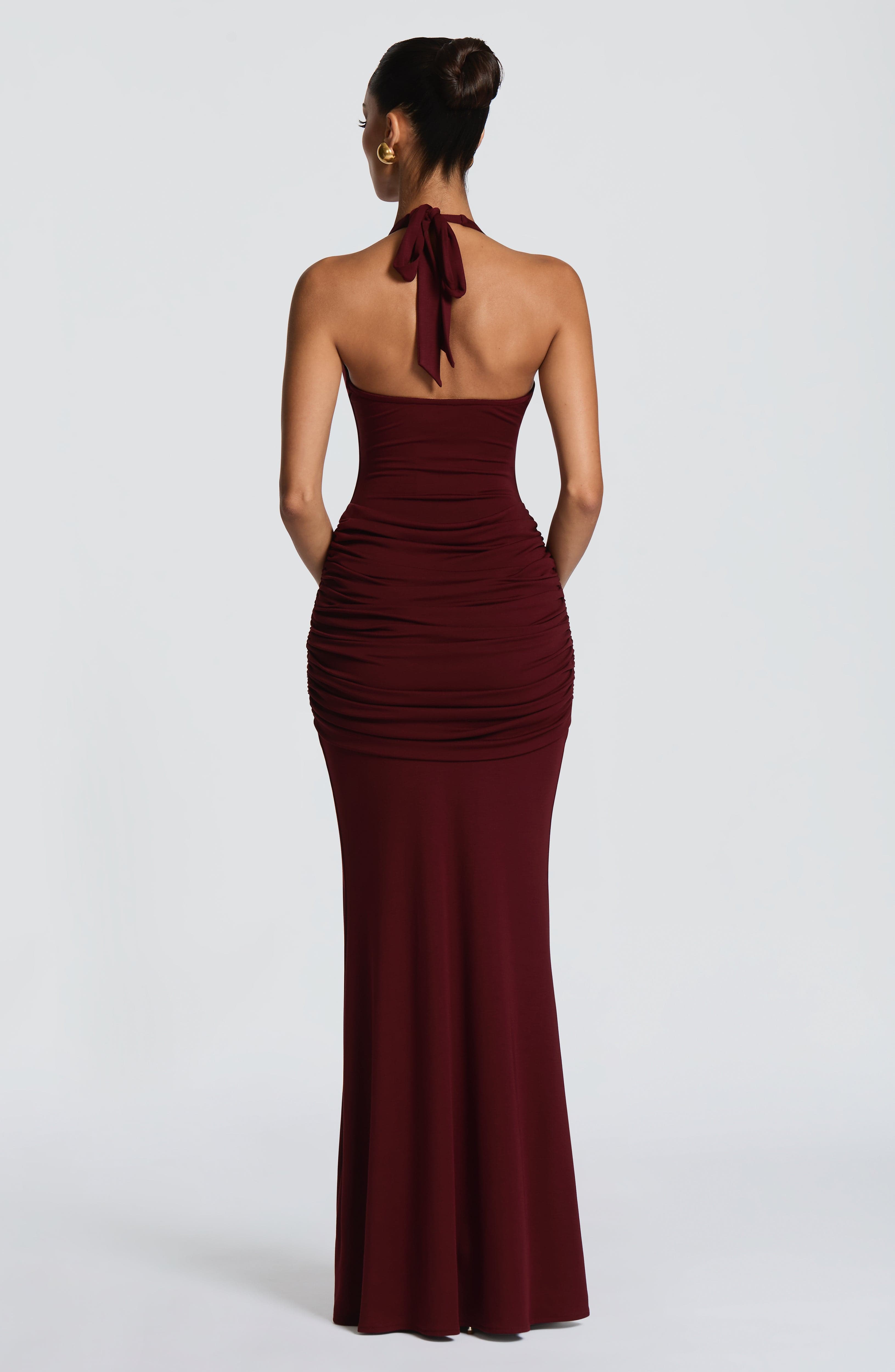 minilena Veneda Maxi Dress Cherry Lacquer
