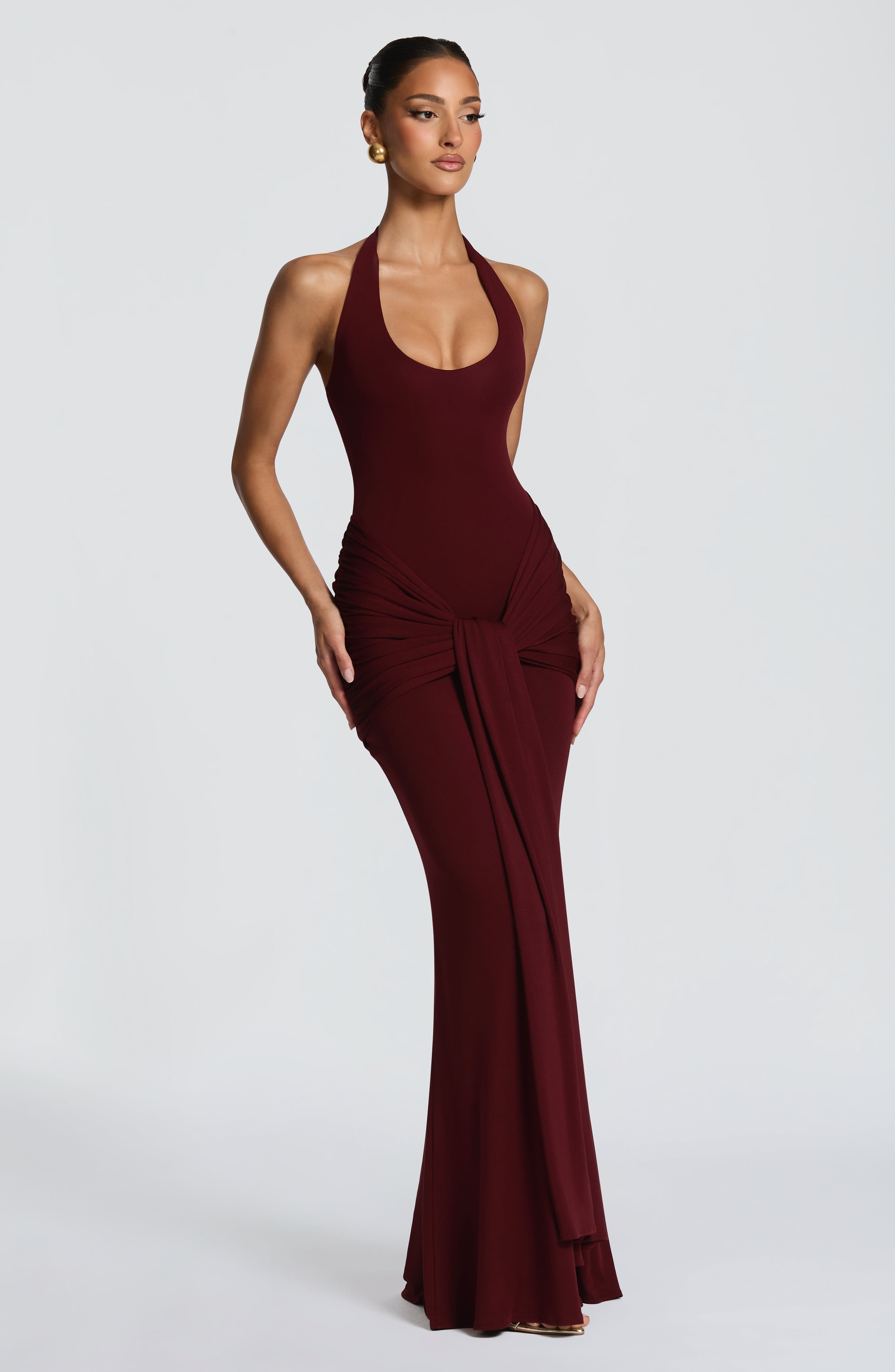 minilena Veneda Maxi Dress Cherry Lacquer