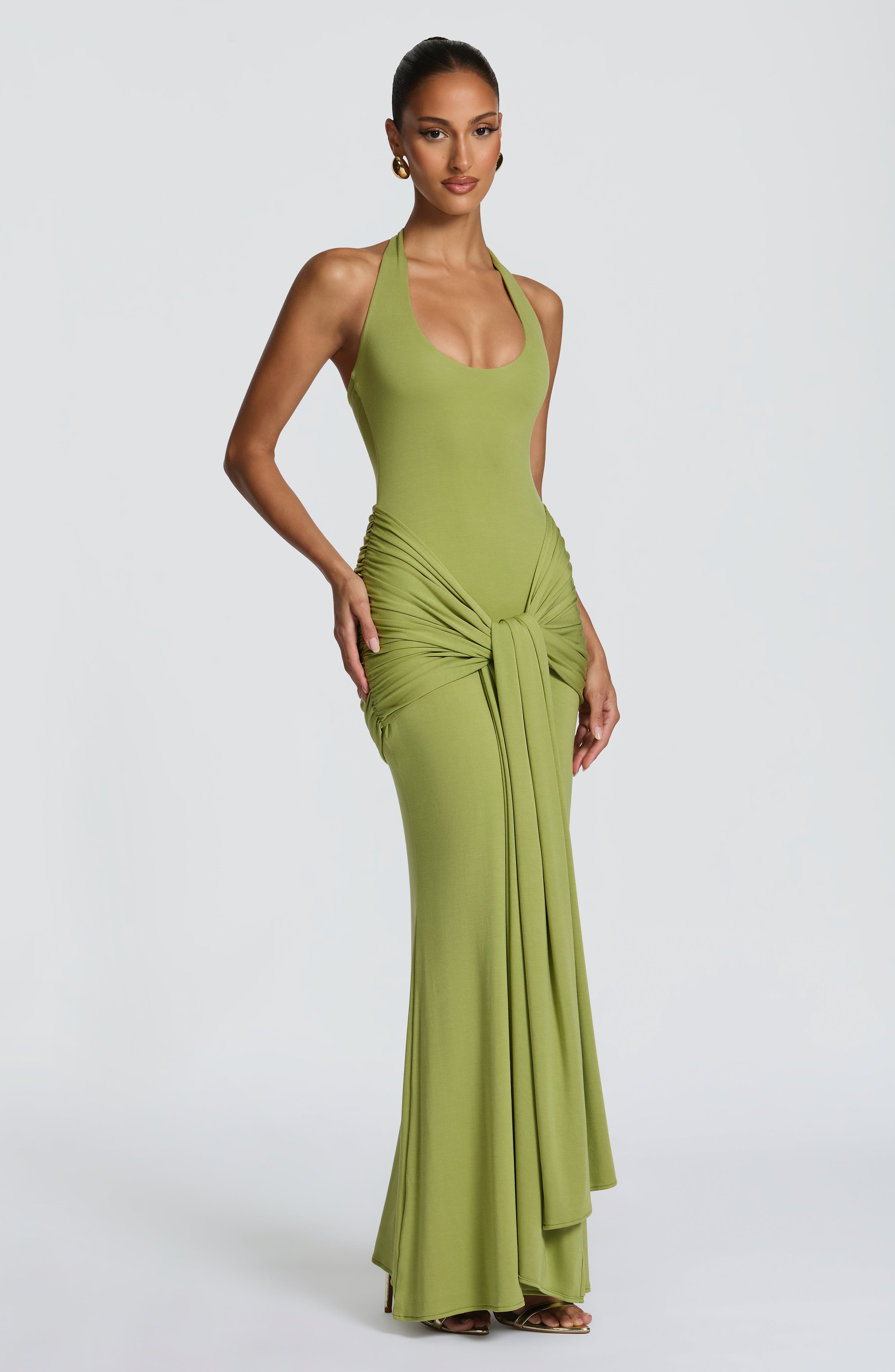 minilena Veneda Maxi Dress Olive