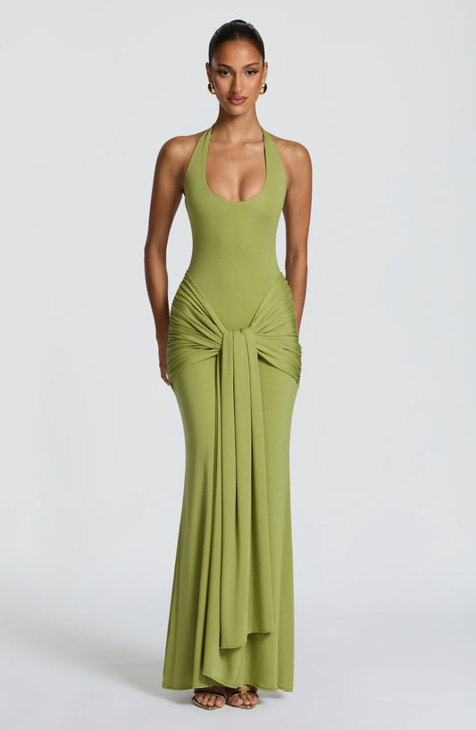 minilena Veneda Maxi Dress Olive