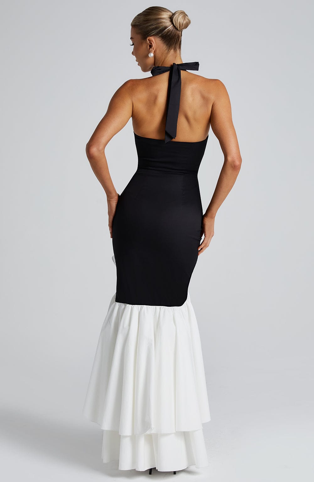 minilena Veronique Maxi Dress Black/White
