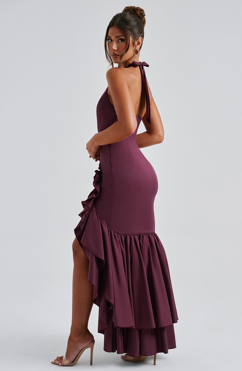 minilena Veronique Maxi Dress Cherry Lacquer