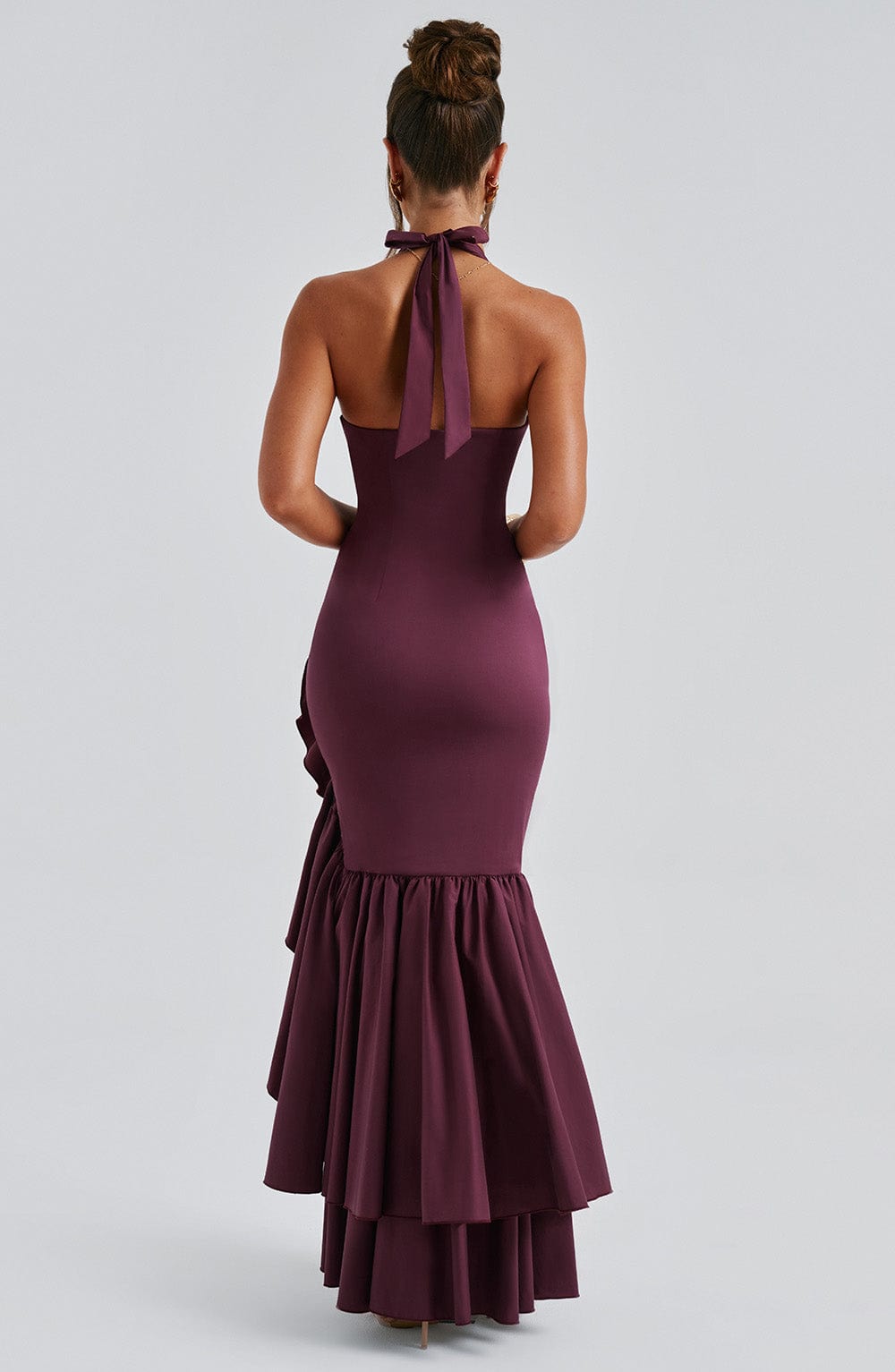 minilena Veronique Maxi Dress Cherry Lacquer