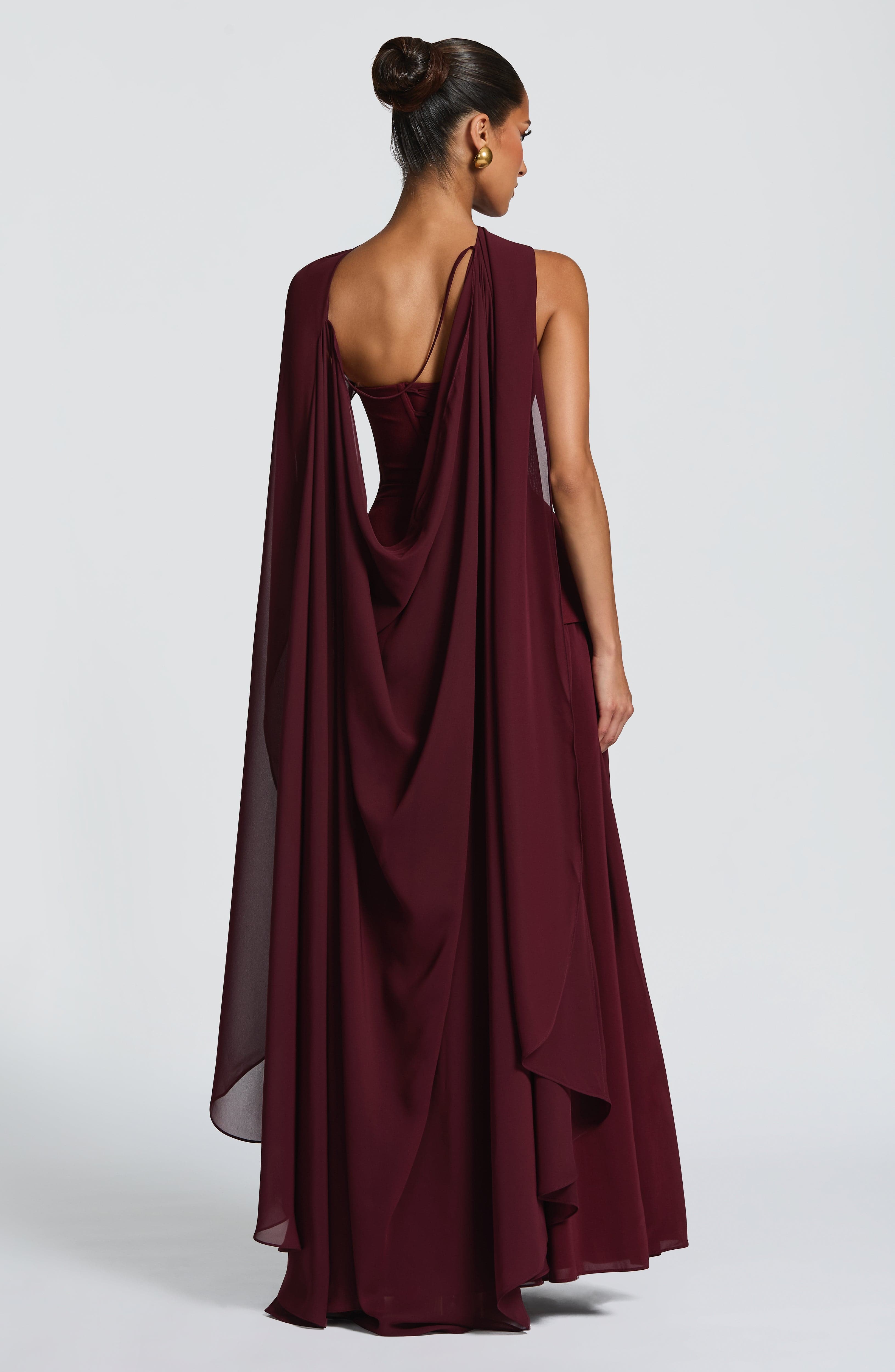minilena Vietta Maxi Dress Cherry Lacquer