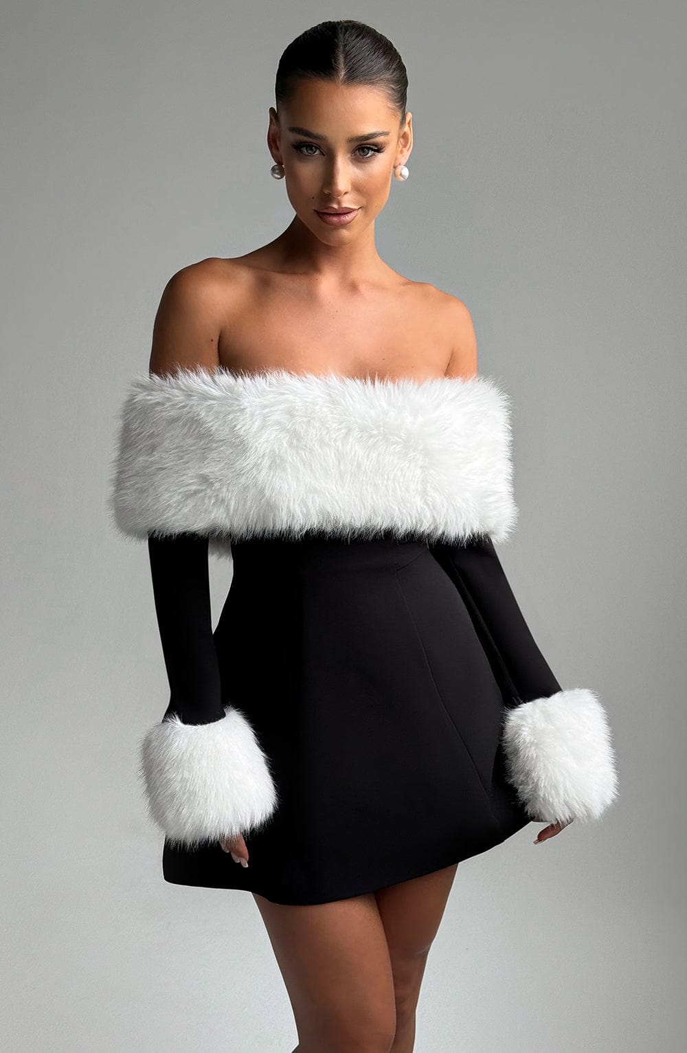 minilena Villanelle Mini Dress Black/White