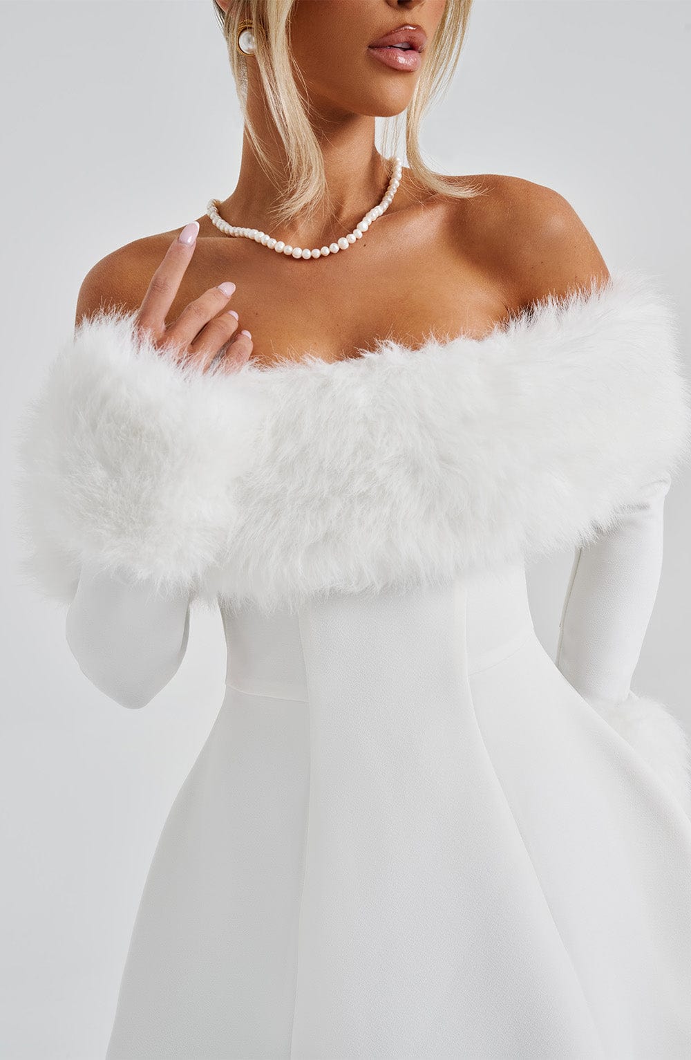 minilena Villanelle Mini Dress Ivory