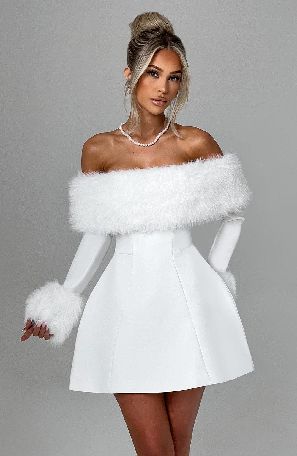 minilena Villanelle Mini Dress Ivory