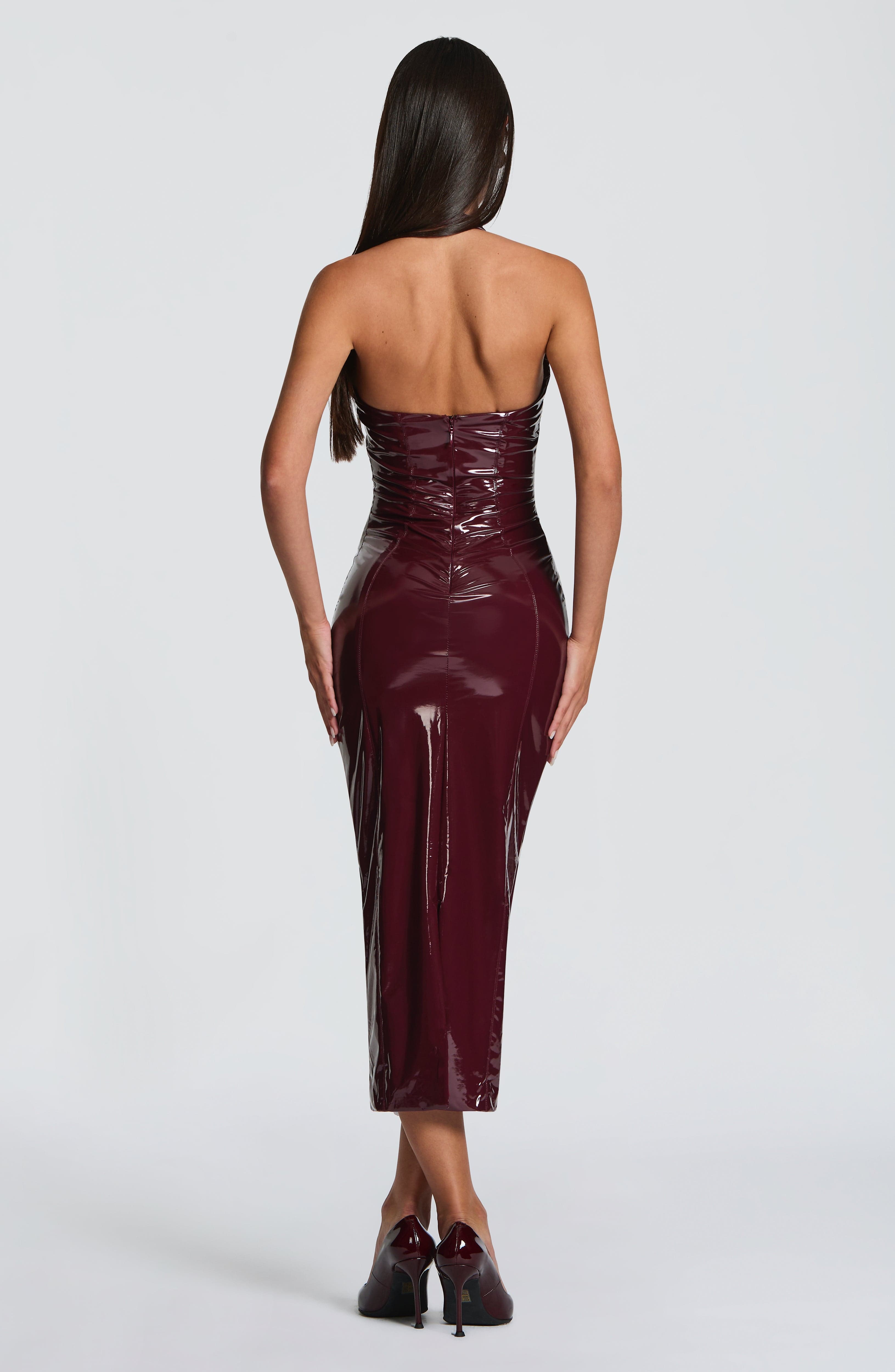 minilena Violette Midi Dress Cherry Lacquer