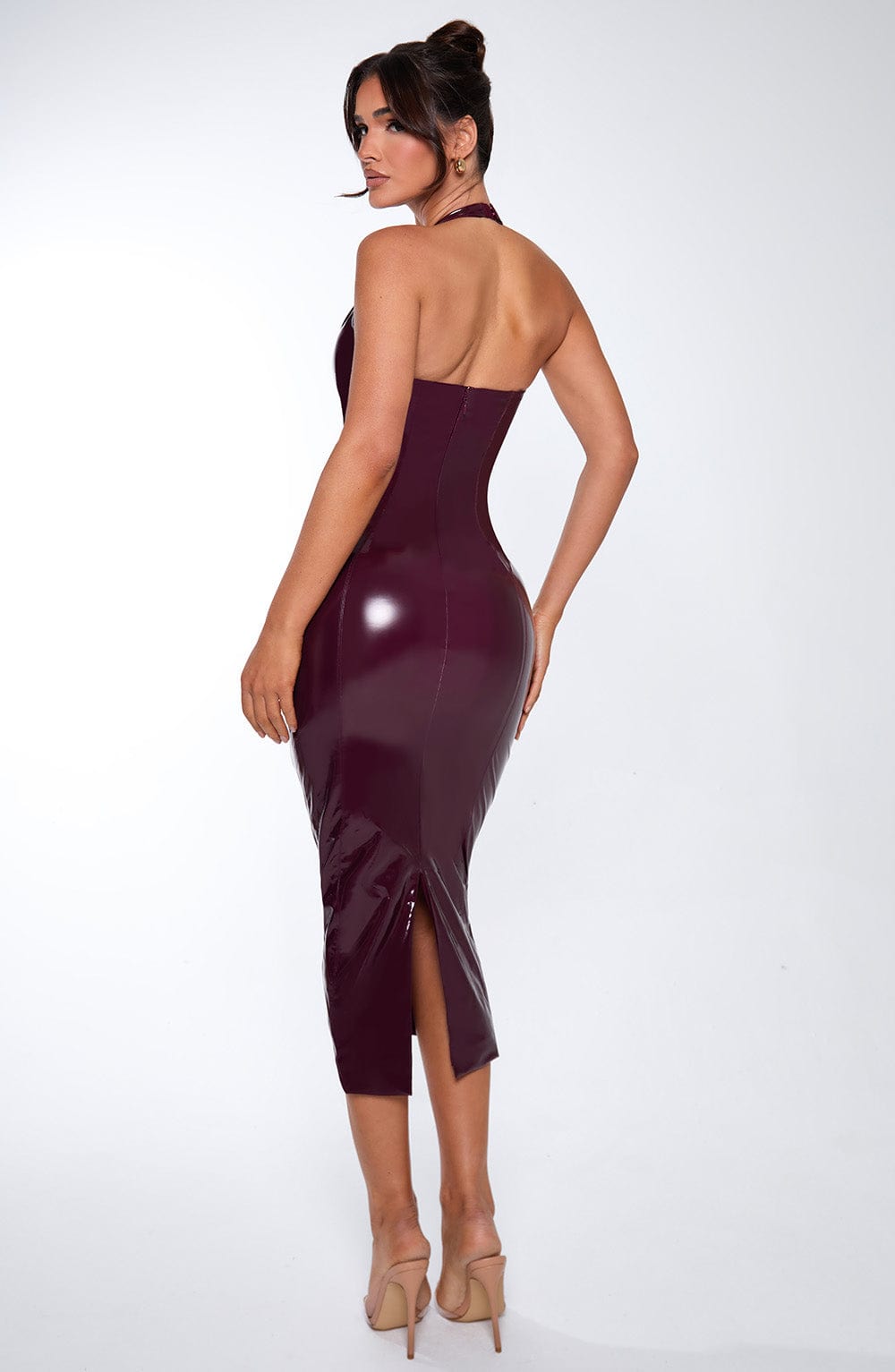 minilena Violette Midi Dress Cherry Lacquer