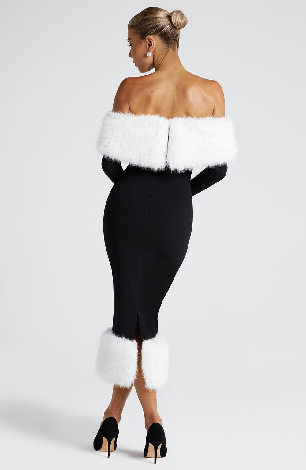 minilena Vittoria Midi Dress Black/White