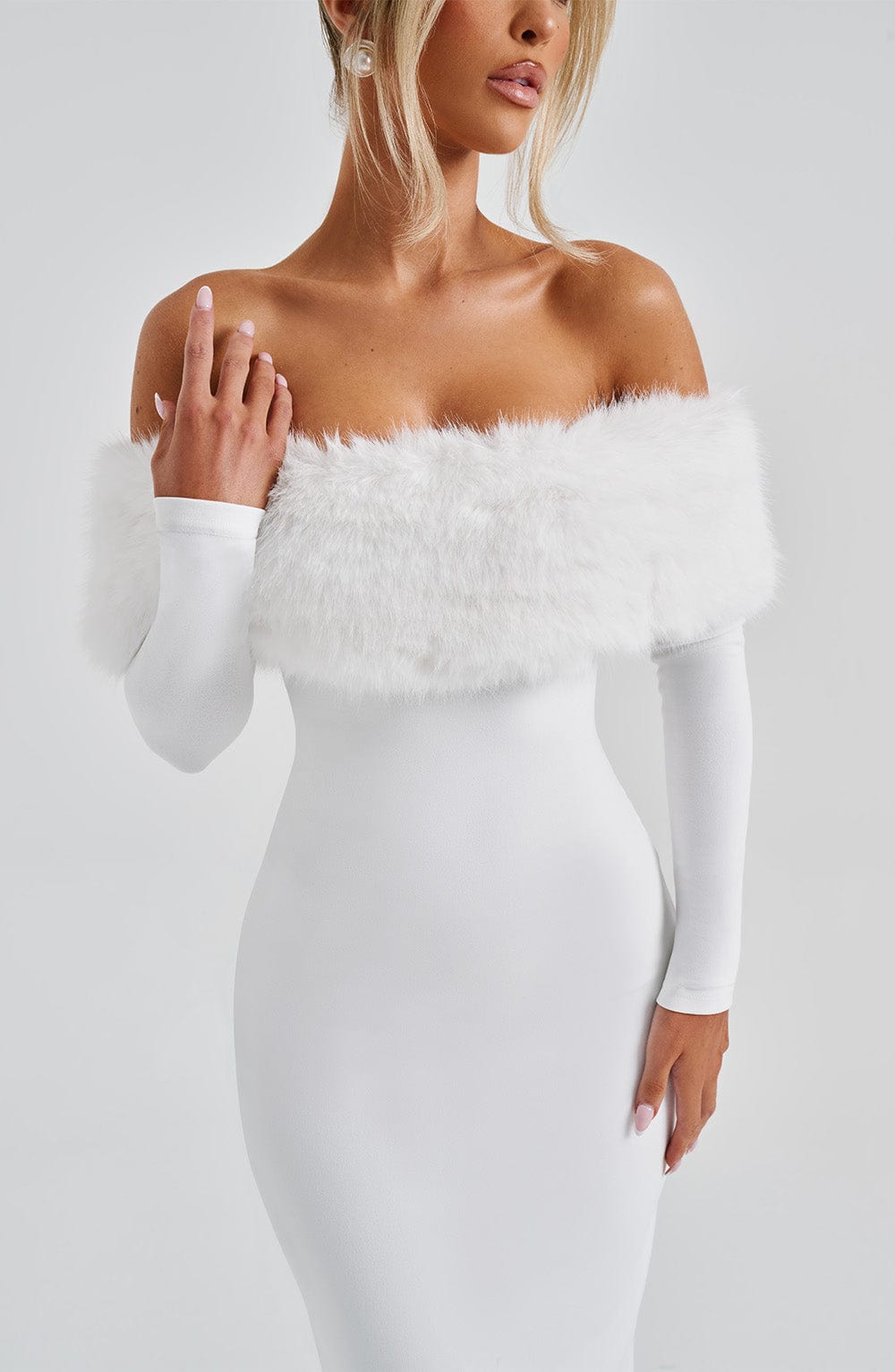 minilena Vittoria Midi Dress Ivory