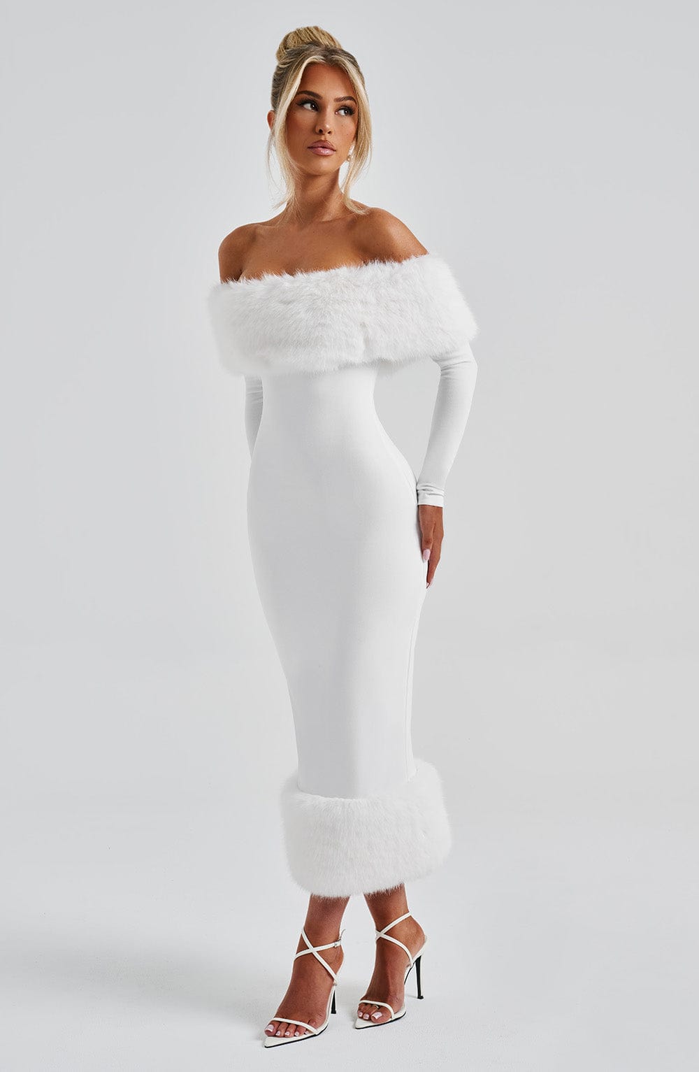 minilena Vittoria Midi Dress Ivory