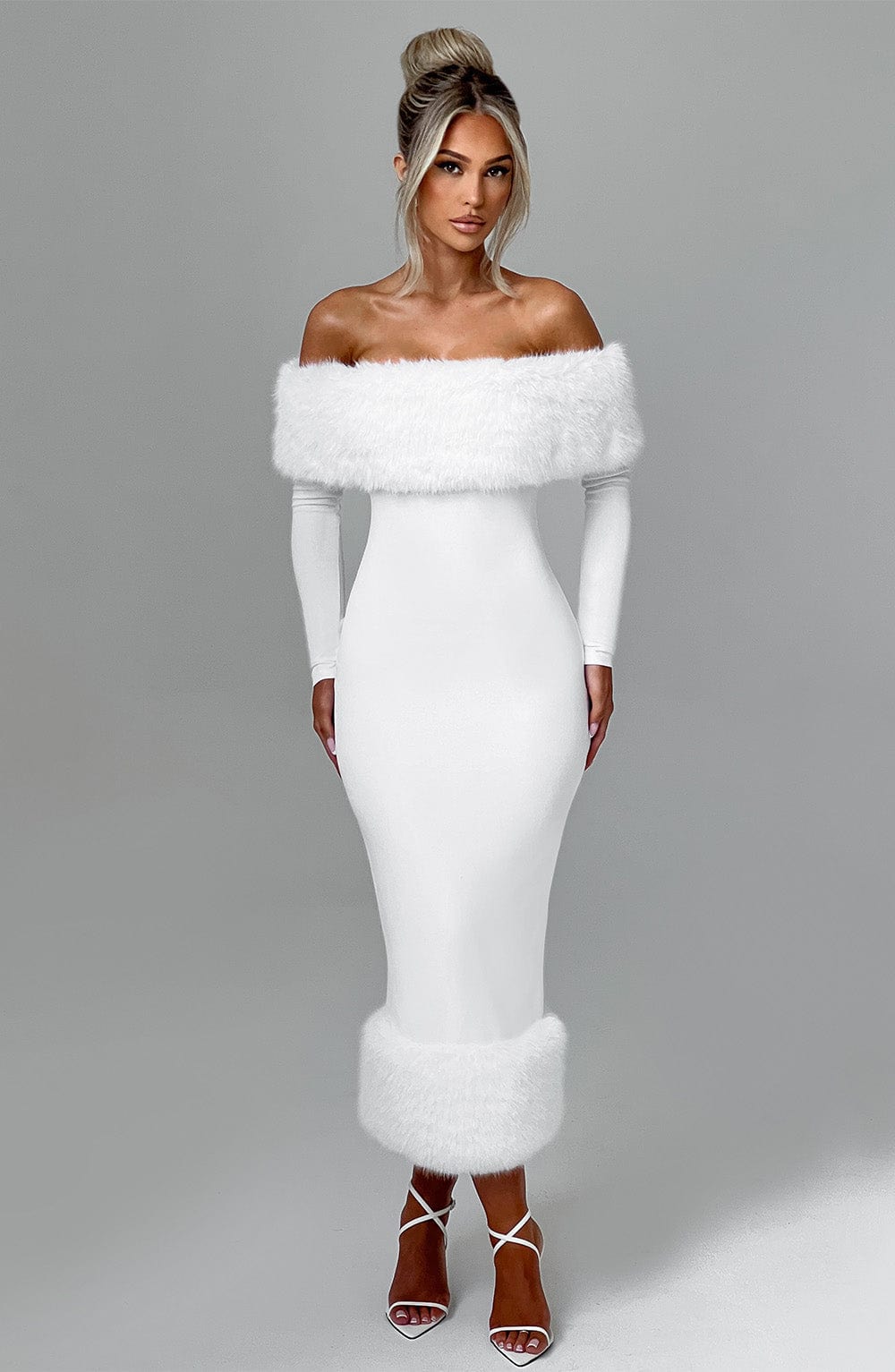 minilena Vittoria Midi Dress Ivory
