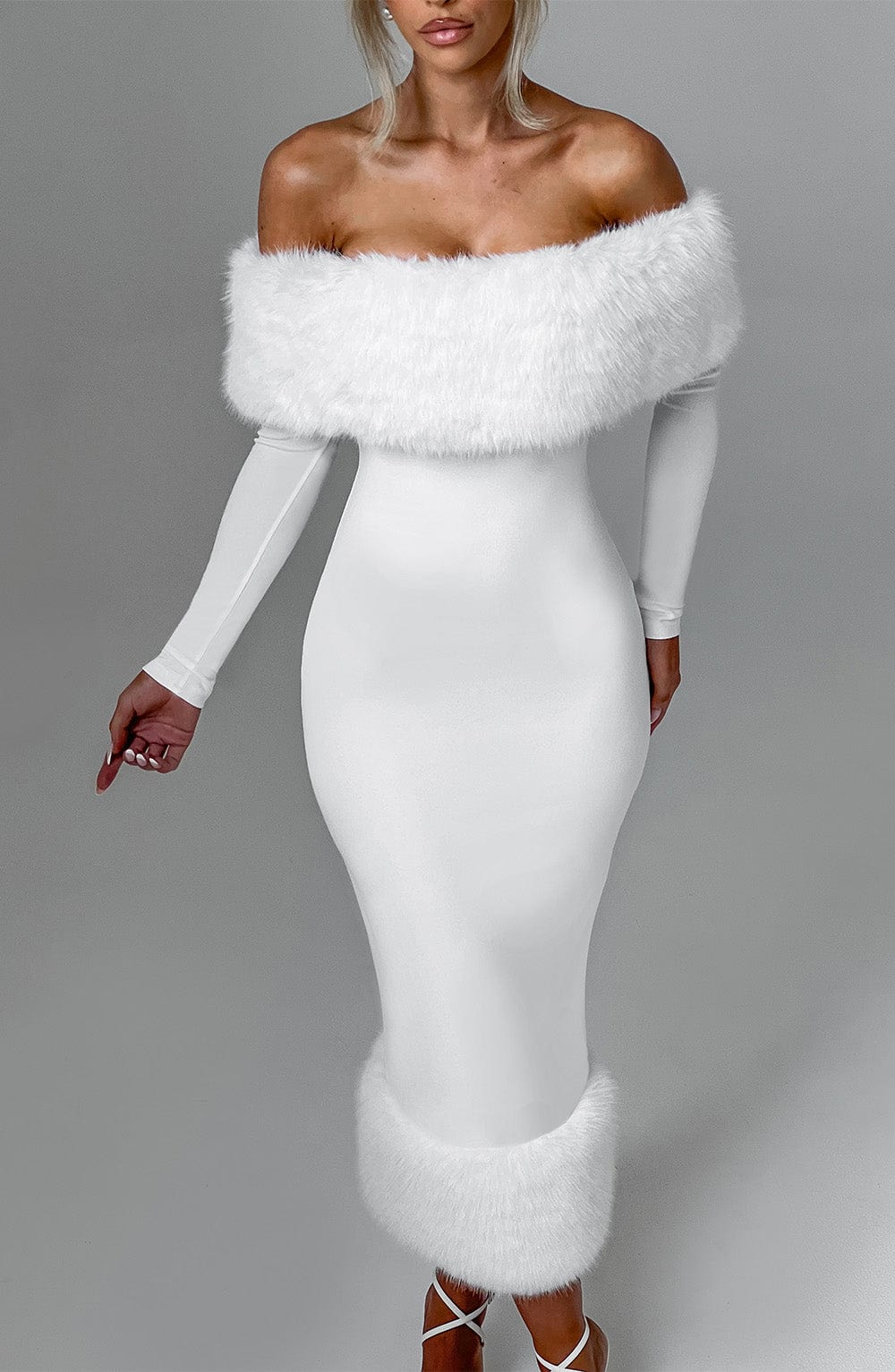 minilena Vittoria Midi Dress Ivory