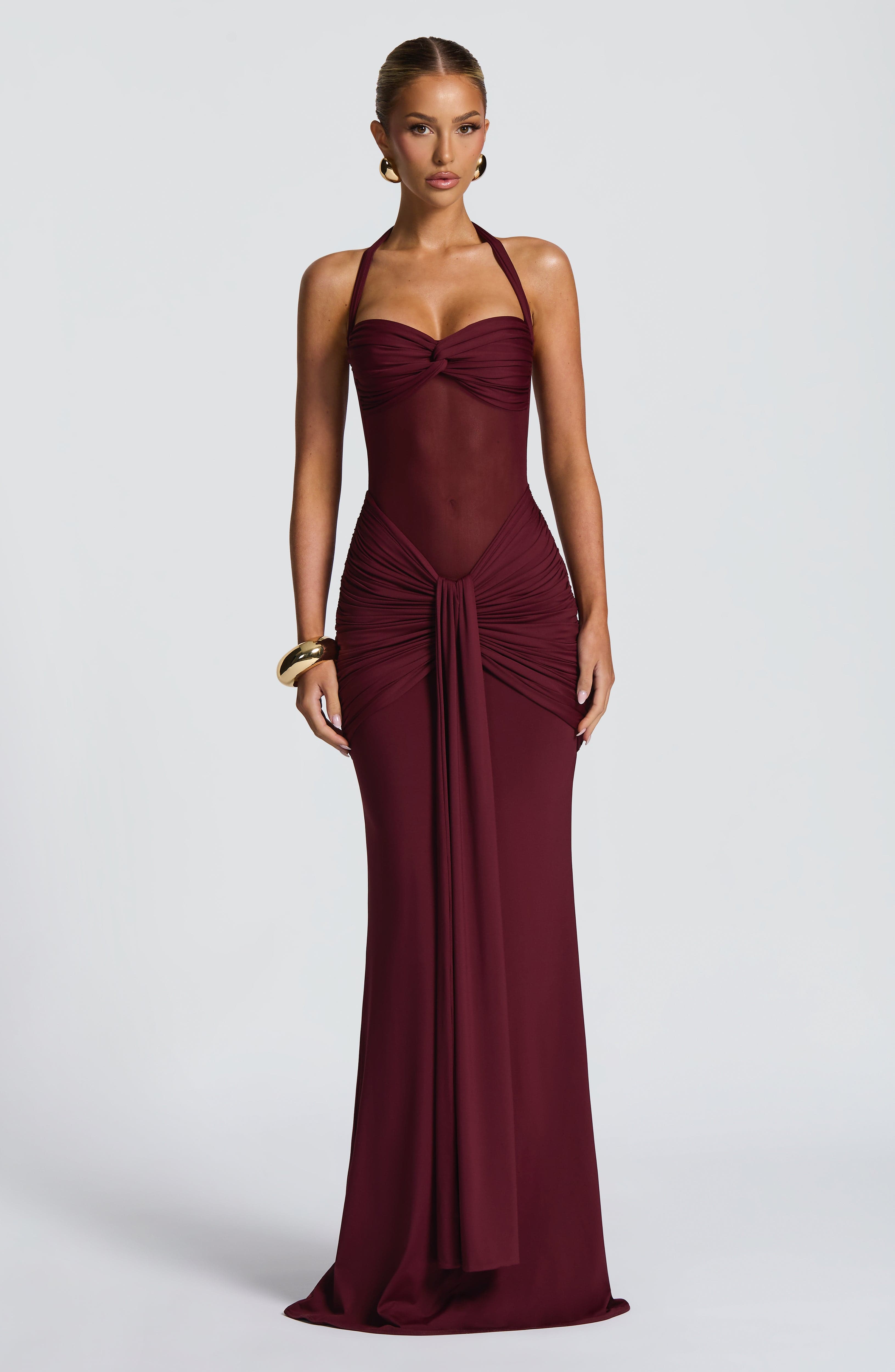 minilena Vixen Maxi Dress Cherry Lacquer