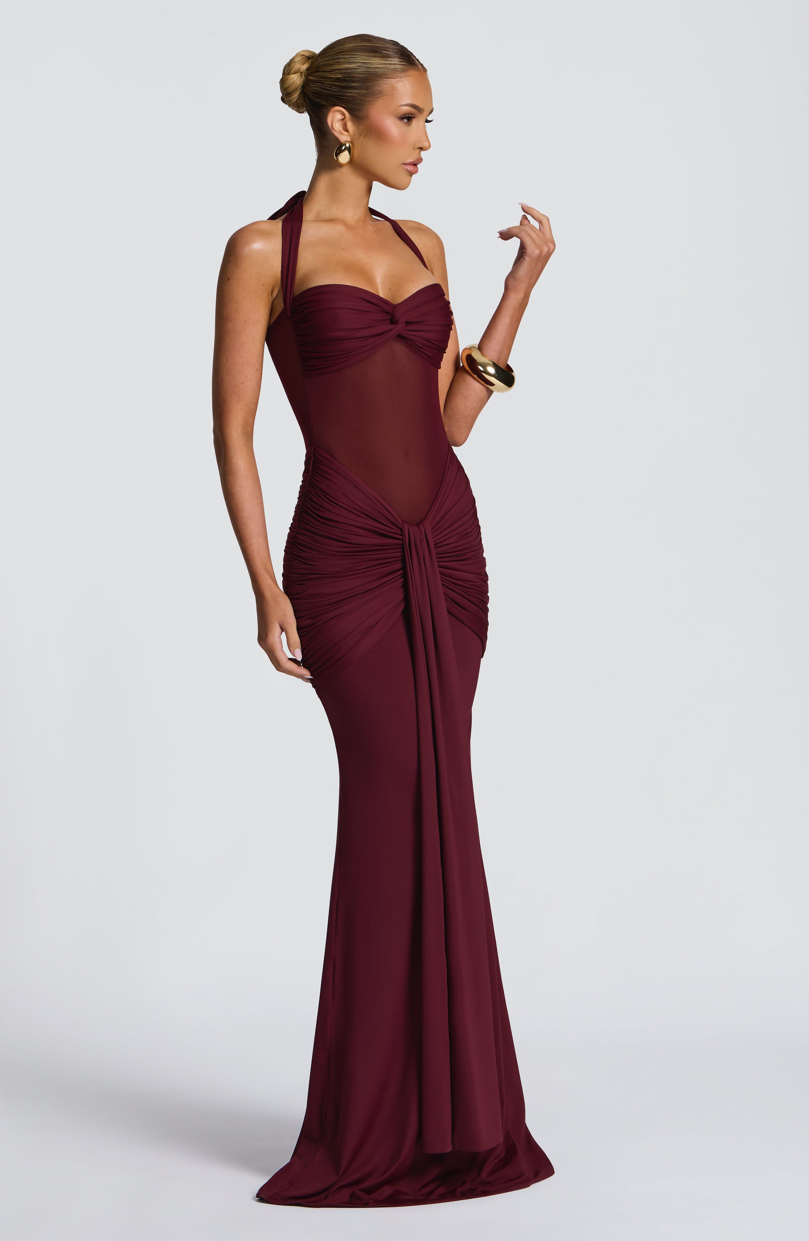 minilena Vixen Maxi Dress Cherry Lacquer