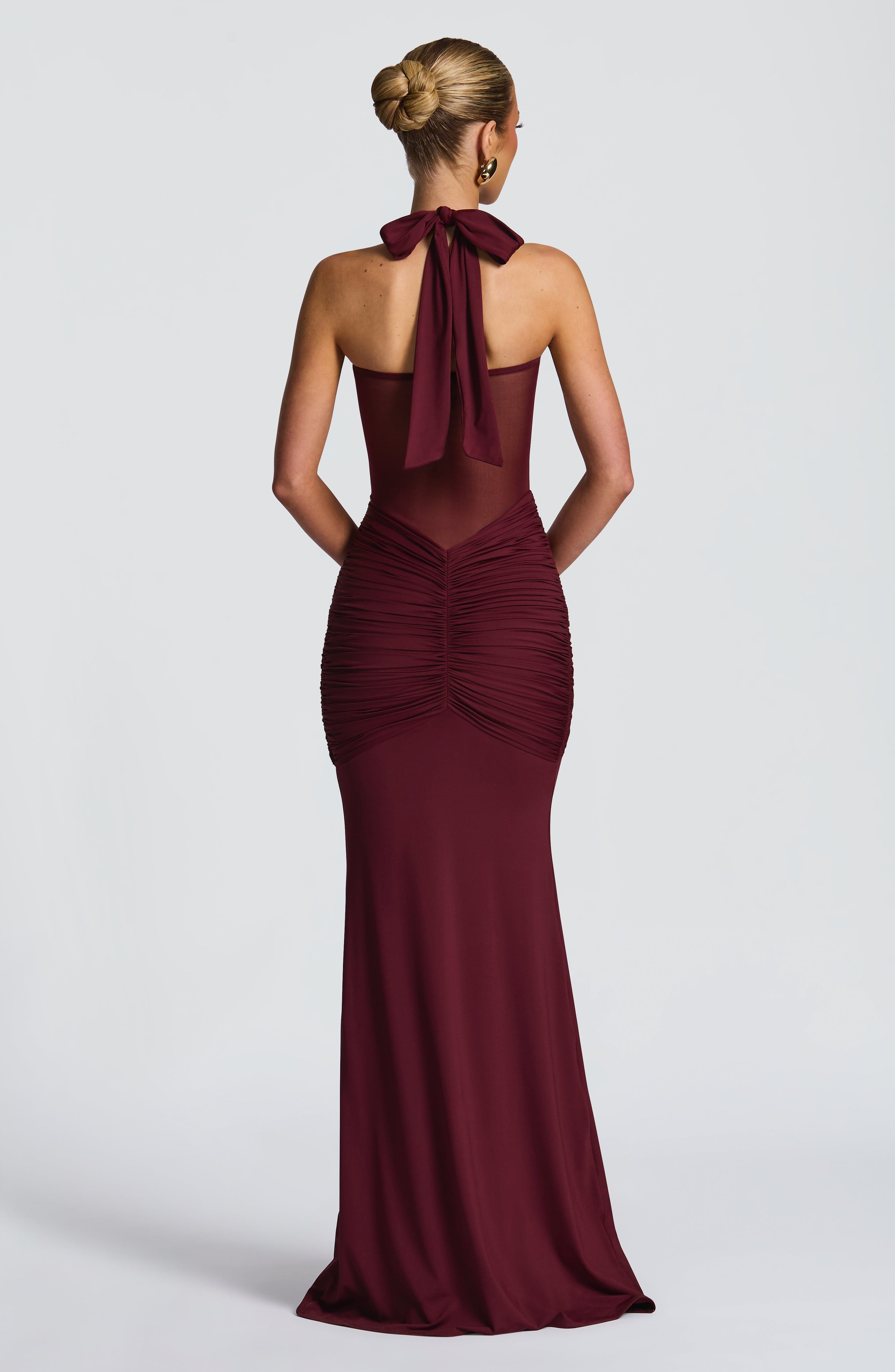 minilena Vixen Maxi Dress Cherry Lacquer
