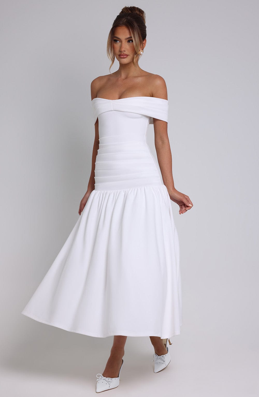 minilena Wilhelmina Midaxi Dress Ivory
