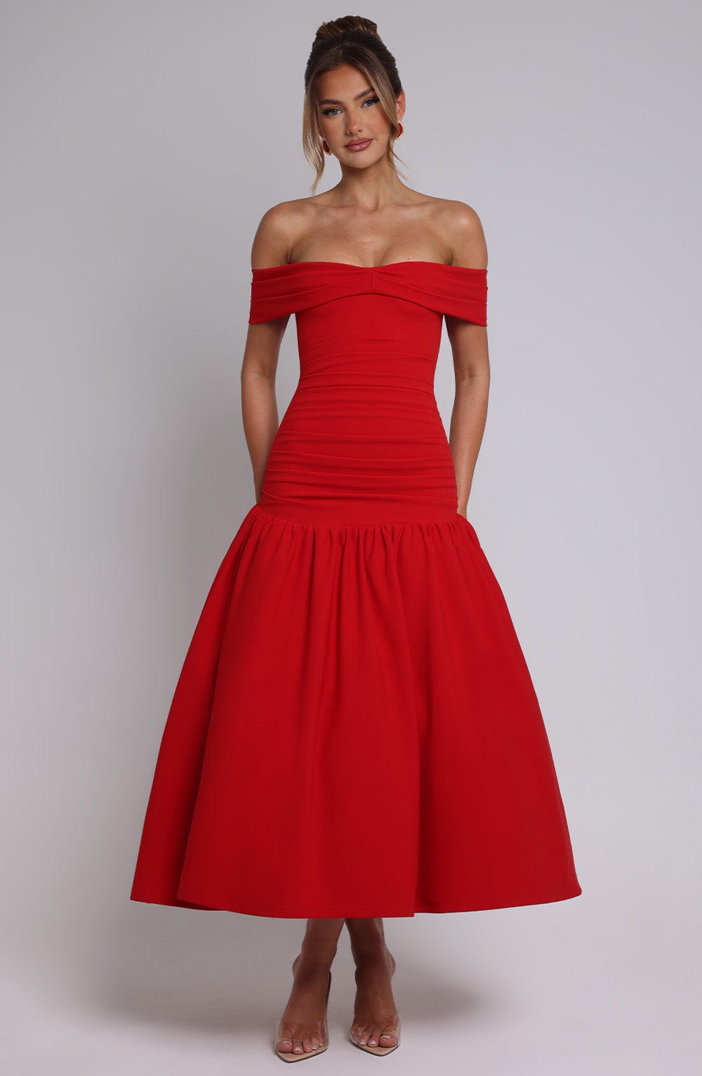 minilena Wilhelmina Midaxi Dress Red