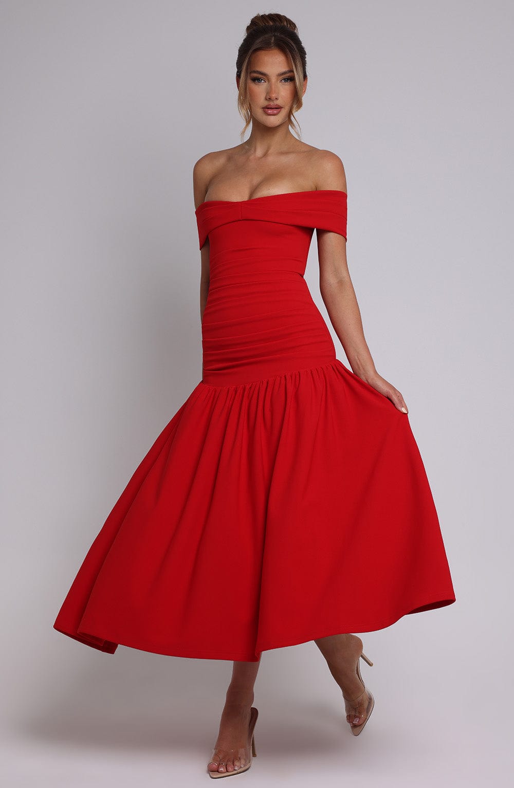 minilena Wilhelmina Midaxi Dress Red