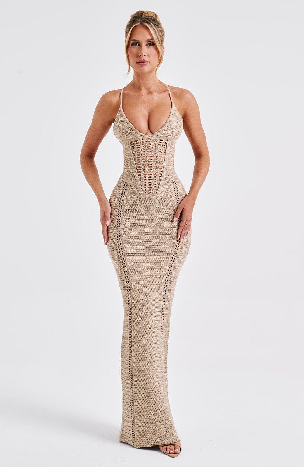 minilena Xanthe Maxi Dress Beige
