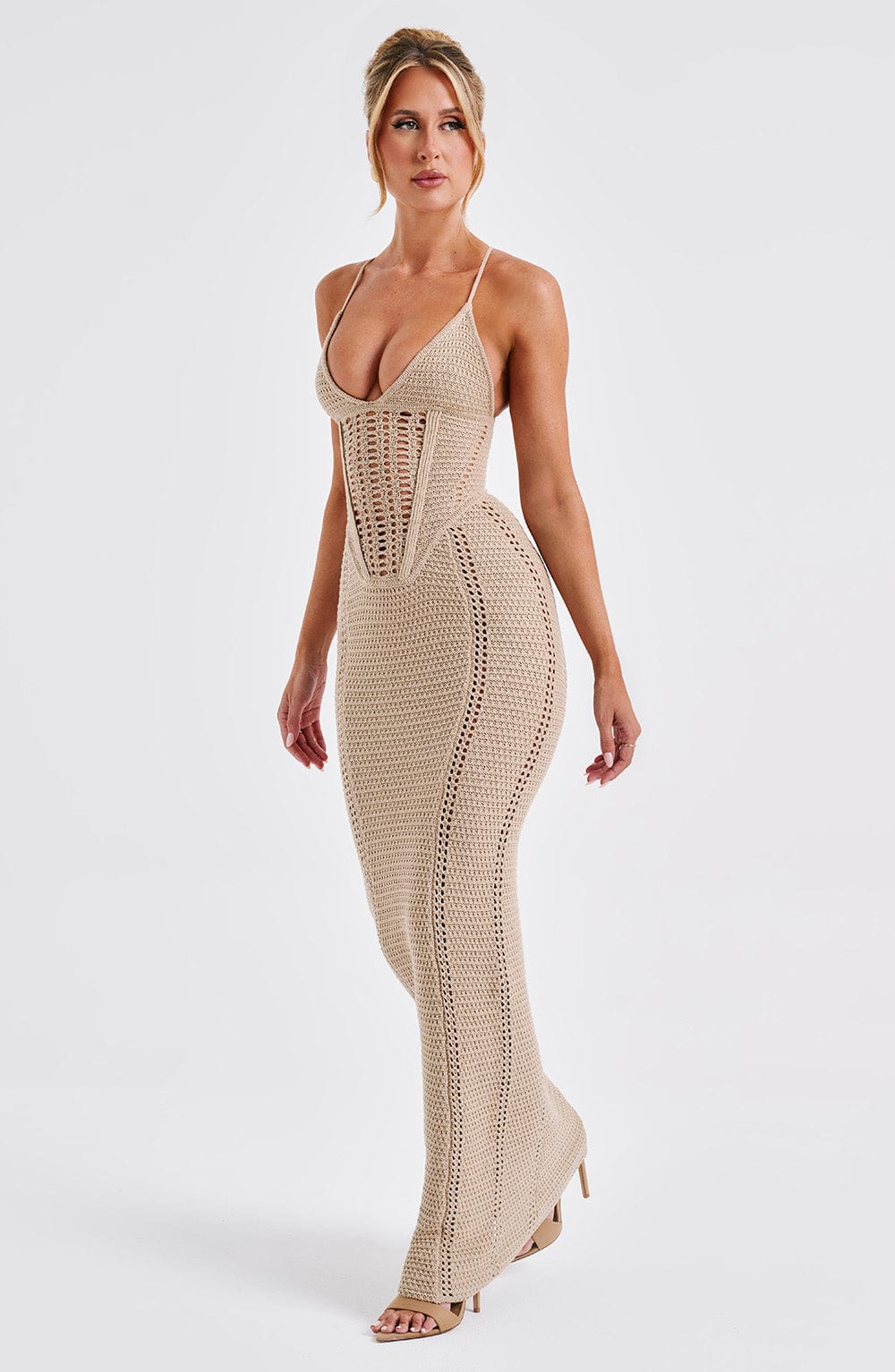 minilena Xanthe Maxi Dress Beige