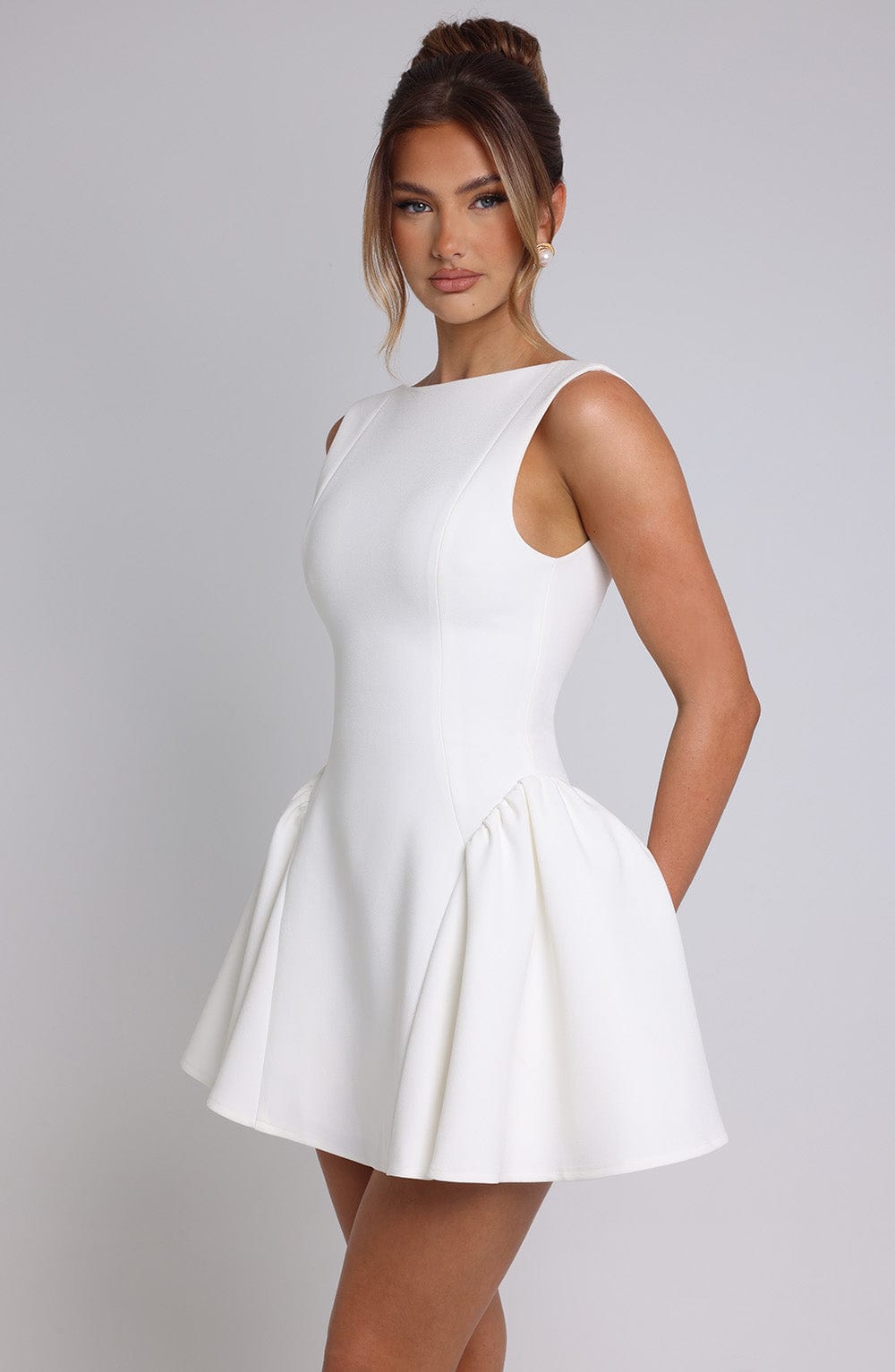 minilena Yalina Mini Dress Ivory