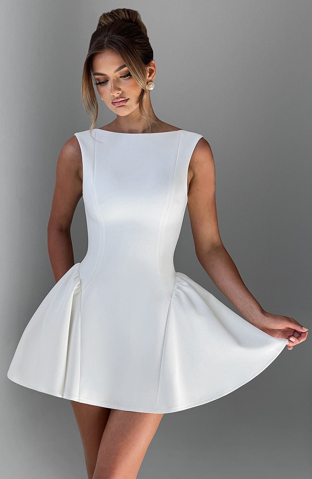 minilena Yalina Mini Dress Ivory